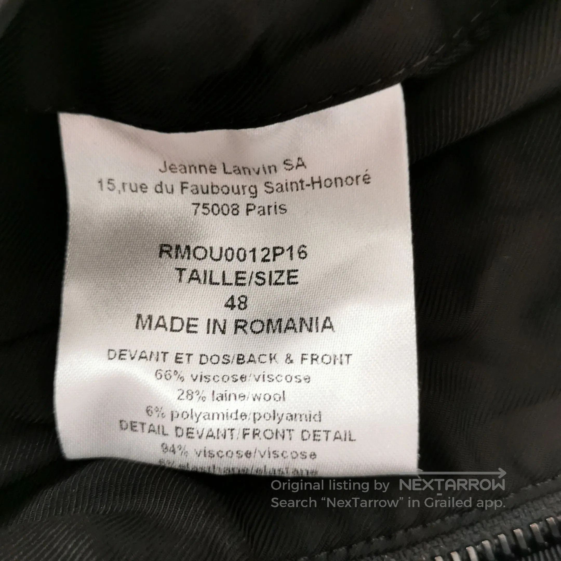 Louis Vuitton Lanvin Wool Blend Colorblock Zip Jacket M. Size US M / EU 48-50 / 2 - 7 Thumbnail