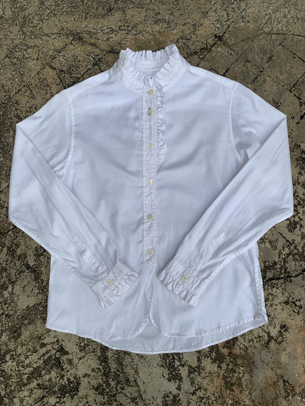 Uniqlo Uniqlo x Ines De La Fressange Ruffle Trim Office Shirt Size S / US 4 / IT 40 - 1 Thumbnail