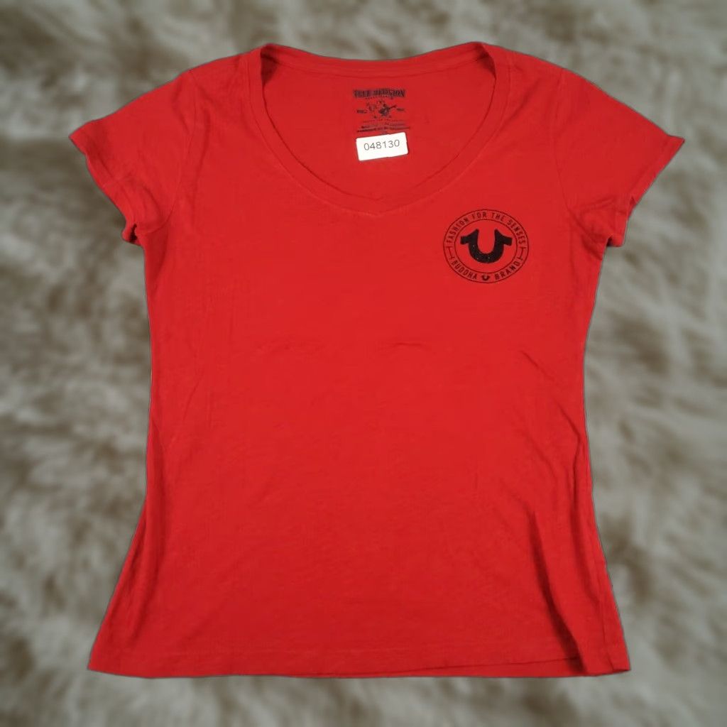 True Religion True Religion Womens Small Red Casual Short Sleeve Ladies T Shirt Size S / US 4 / IT 40 - 1 Thumbnail