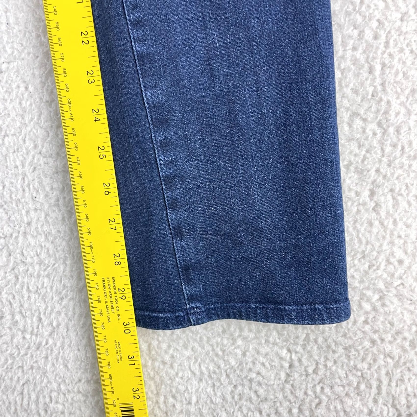 Vintage L.L. Bean Jeans Women Size 12 M/T Blue Denim Classic Fit Pull On Stretch Jegging Size 34" / US 12 / IT 48 - 7 Thumbnail