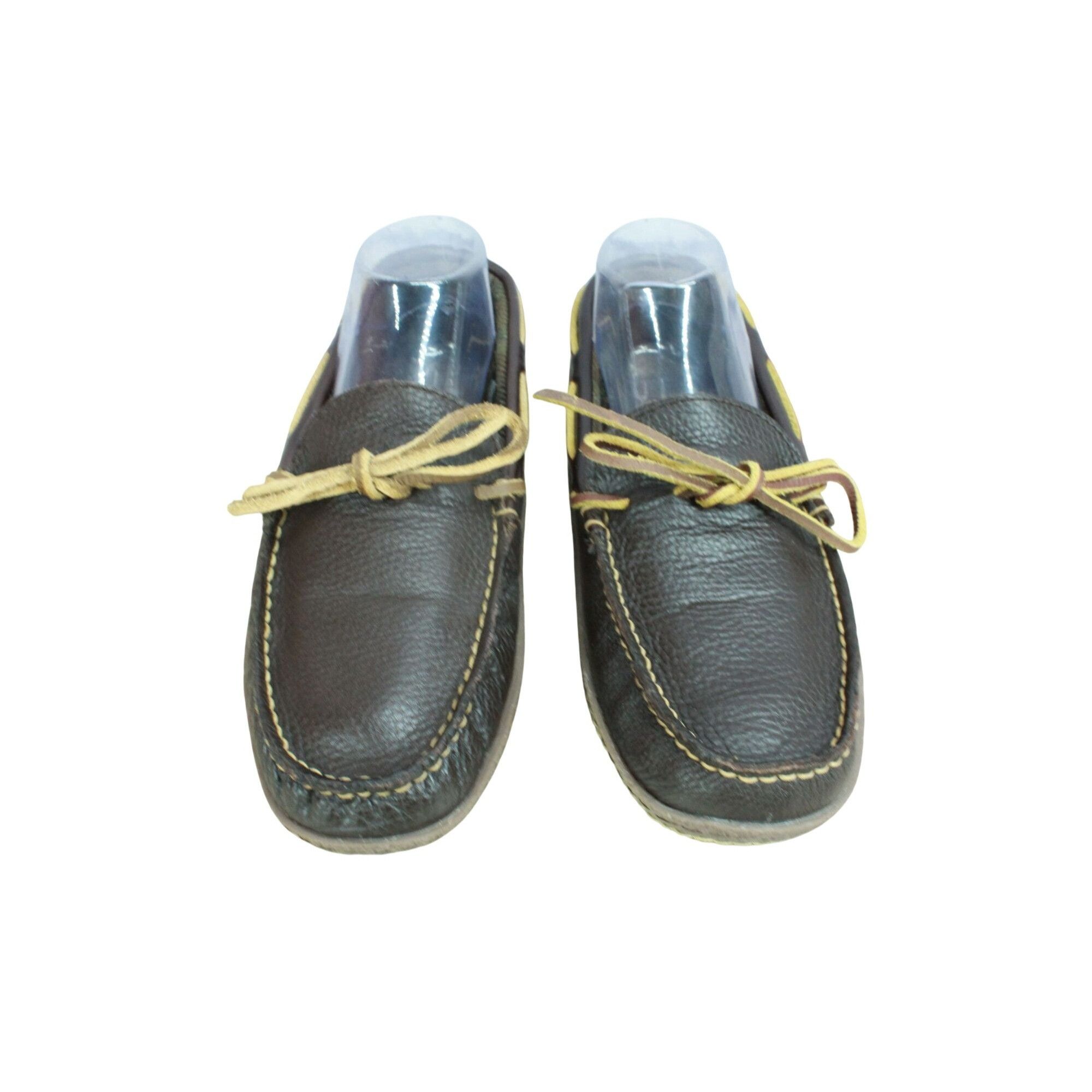 L.L. Bean L.L.Bean Brown Leather Flannel Slippers Men’s 8M Size US 8 / EU 41 - 5 Thumbnail