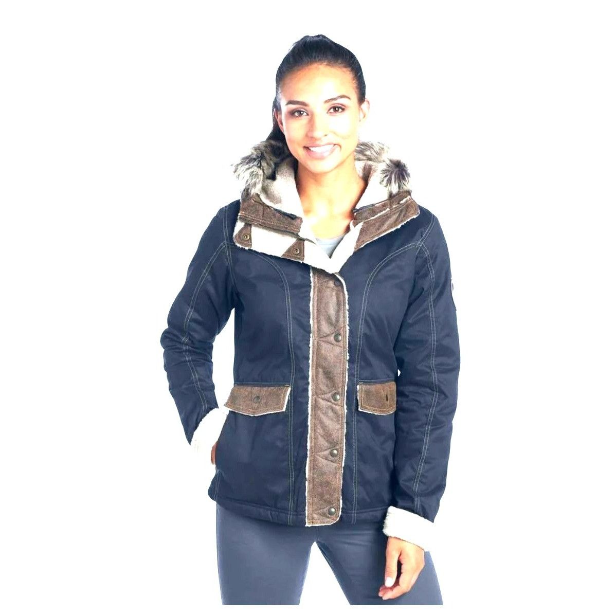 Kuhl NWT Kuhl Arktik Waxed Jacket L Faux Fur Sherling Fleece Hood Size L / US 10 / IT 46 - 5 Thumbnail