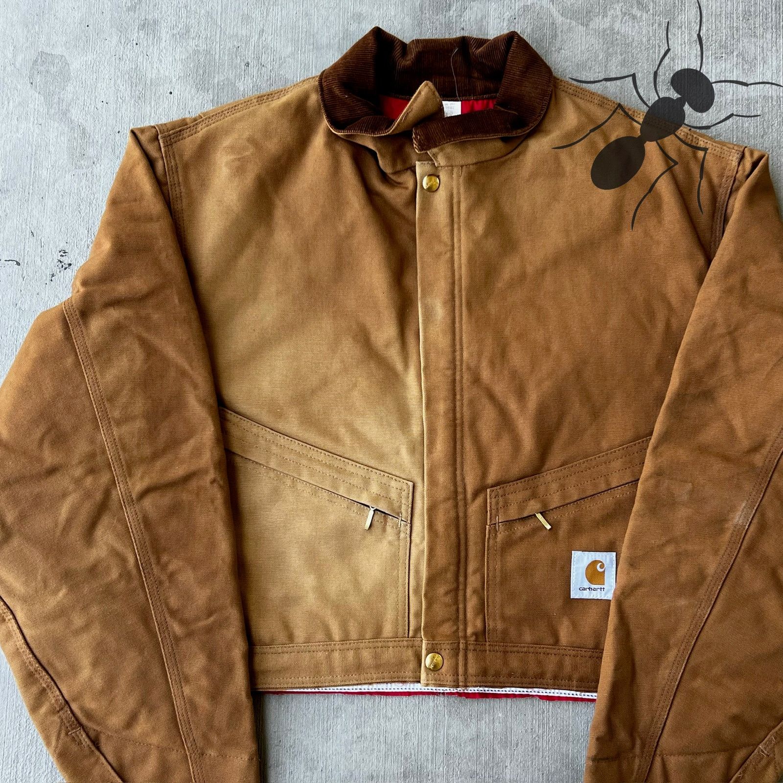 Carhartt × Vintage Carhartt brown cropped Detroit style work wear jacket Size US L / EU 52-54 / 3 - 2 Thumbnail