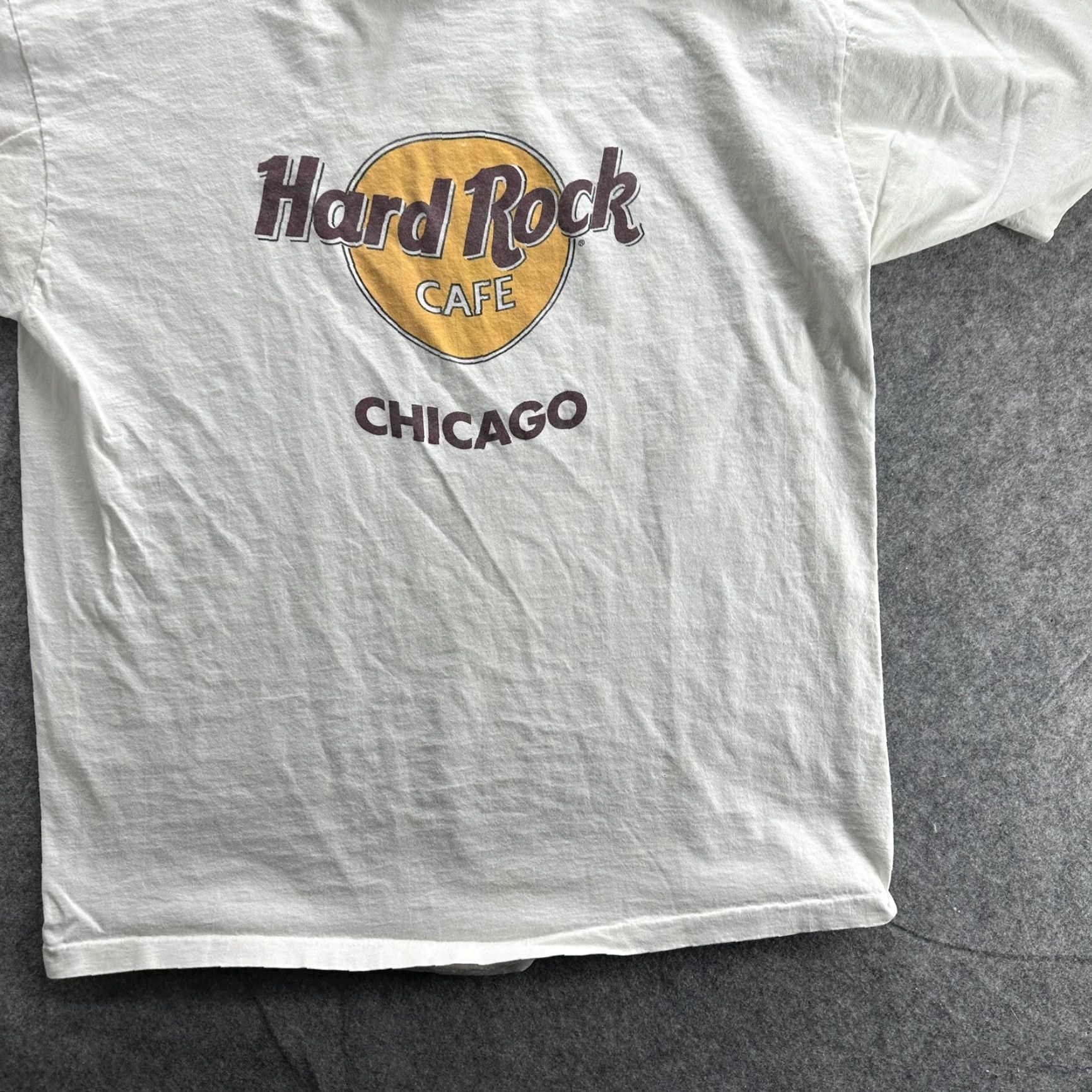 Hard Rock Cafe VINTAGE Hard Rock Cafe T-Shirt Mens XL White Chicago 90s Rock Music Band Tee US Size US XL / EU 56 / 4 - 3 Thumbnail