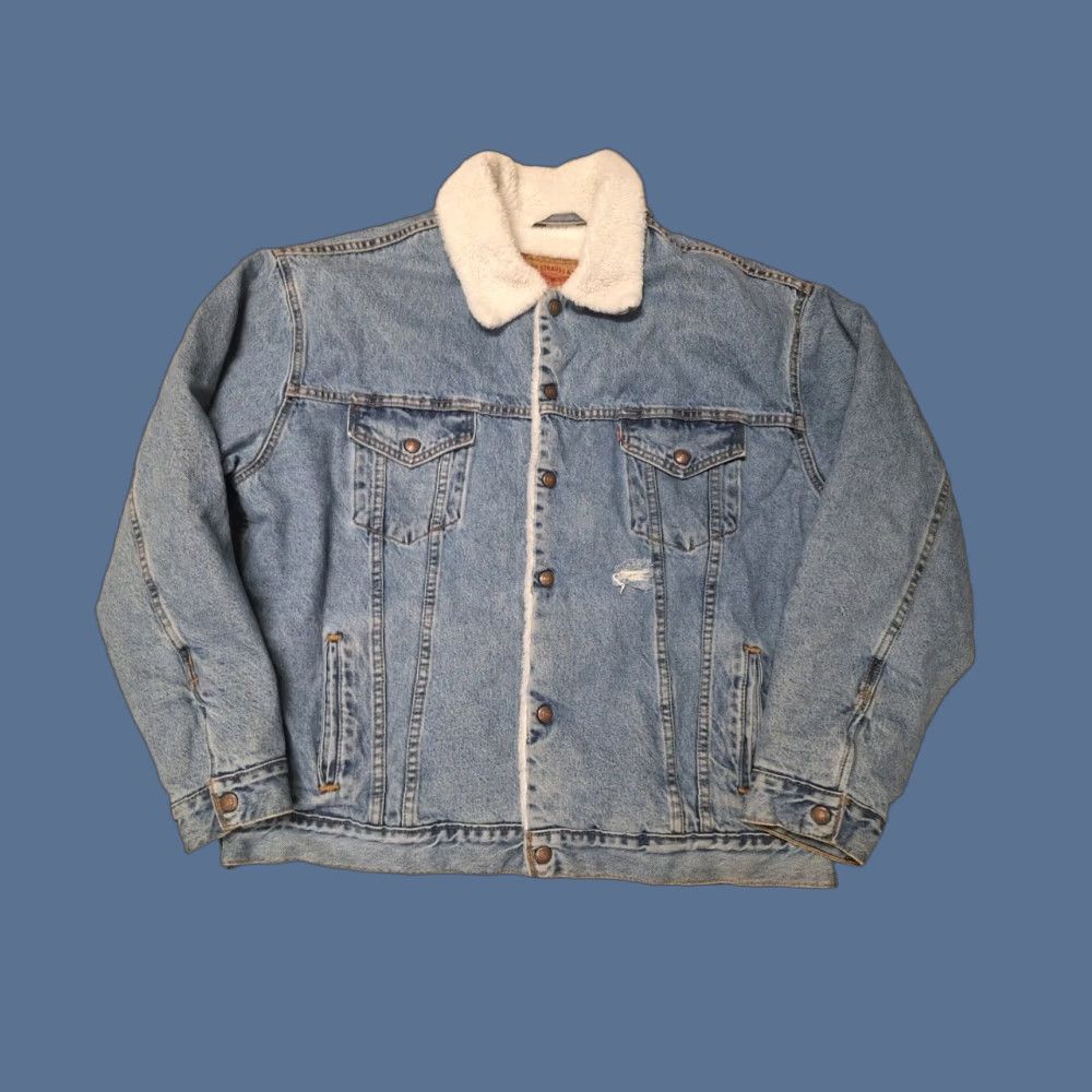 Levi's Levi's Jacket Sherpa Trucker Men XL Denim Blue Rock Casual Active Size US XL / EU 56 / 4 - 1 Thumbnail