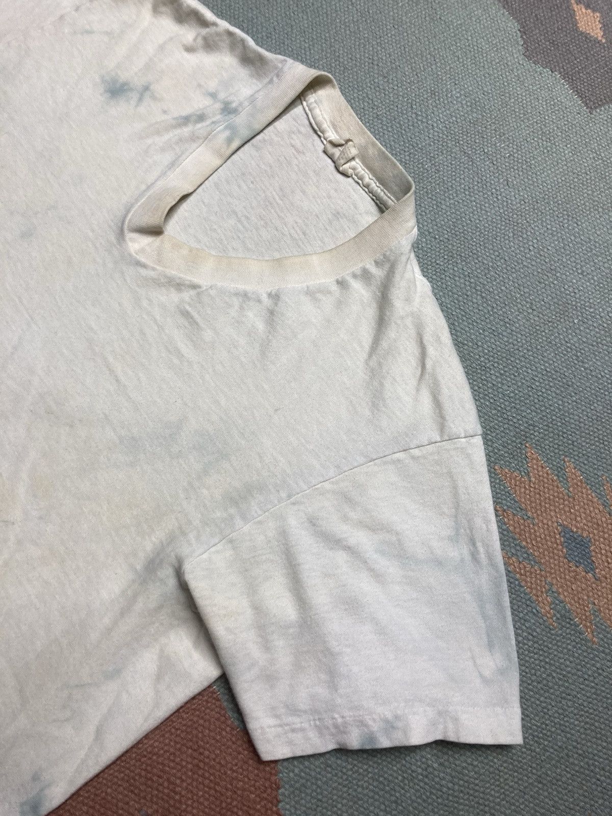 Vintage 70s blank white t shirt v neck soft combed cotton grunge XL Size US XL / EU 56 / 4 - 5 Thumbnail