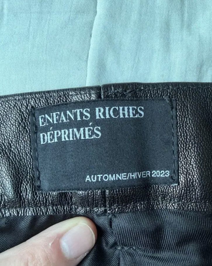 Enfants Riches Deprimes Enfants Riches Deprimes Flared Leather Pants Size US 34 / EU 50 - 6 Thumbnail