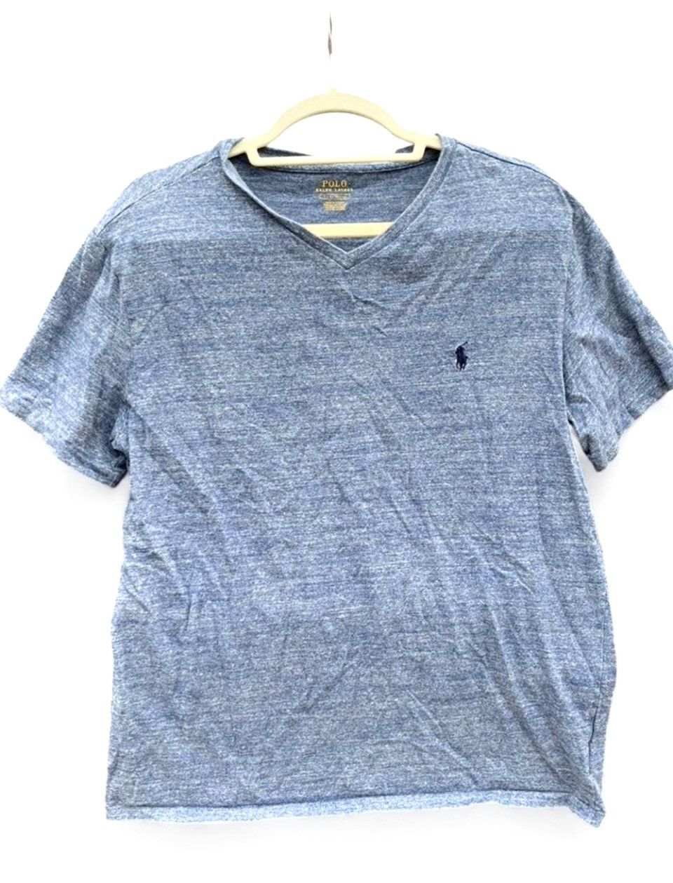 Ralph Lauren Polo Ralph Lauren Heather Blue V-Neck T-Shirt XL Minimalist Size US XL / EU 56 / 4 - 1 Thumbnail