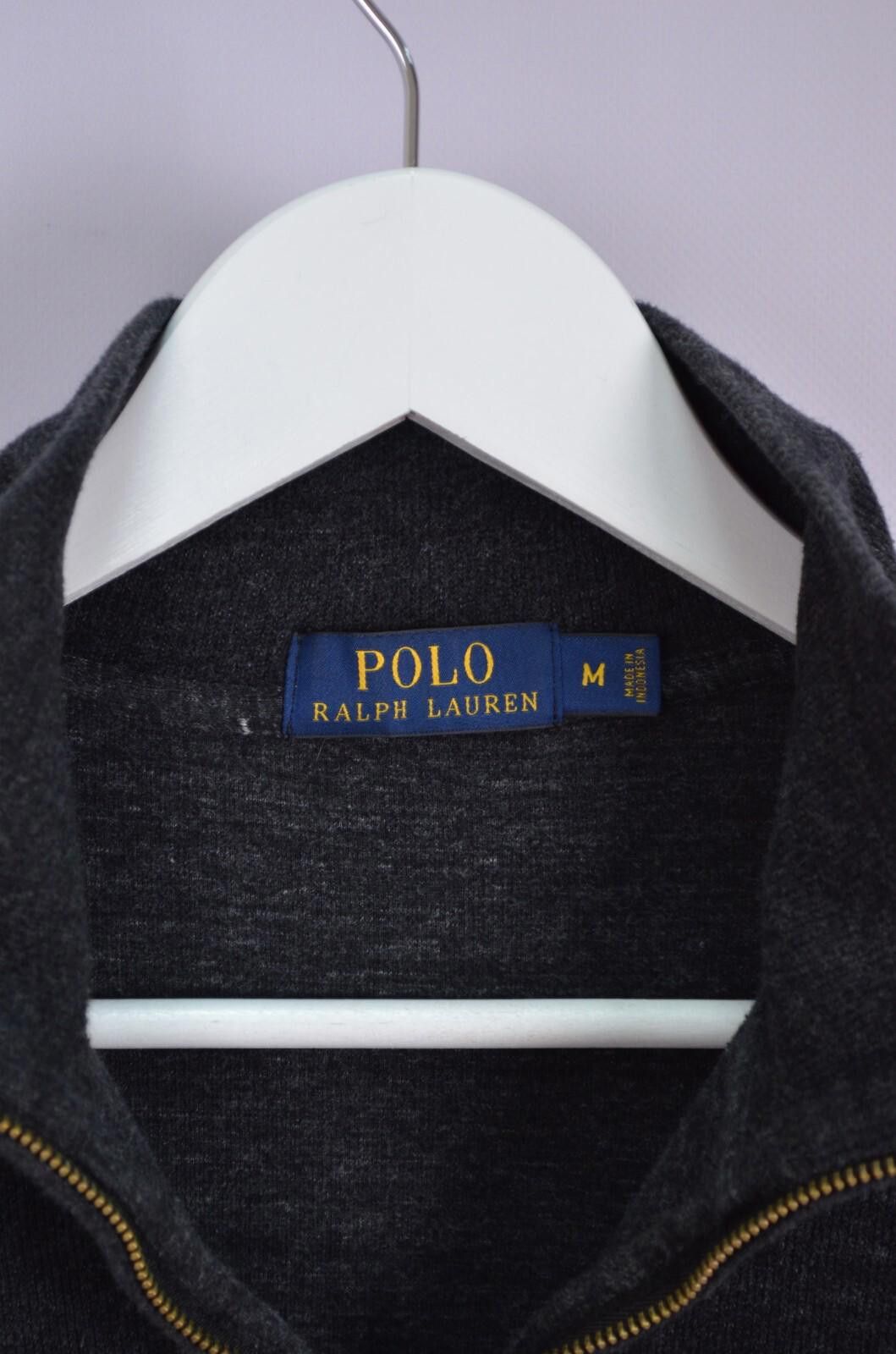 Polo Ralph Lauren Mens Polo Ralph Lauren Dark Grey 1/4 Zip Sweater Size M Size US M / EU 48-50 / 2 - 5 Thumbnail