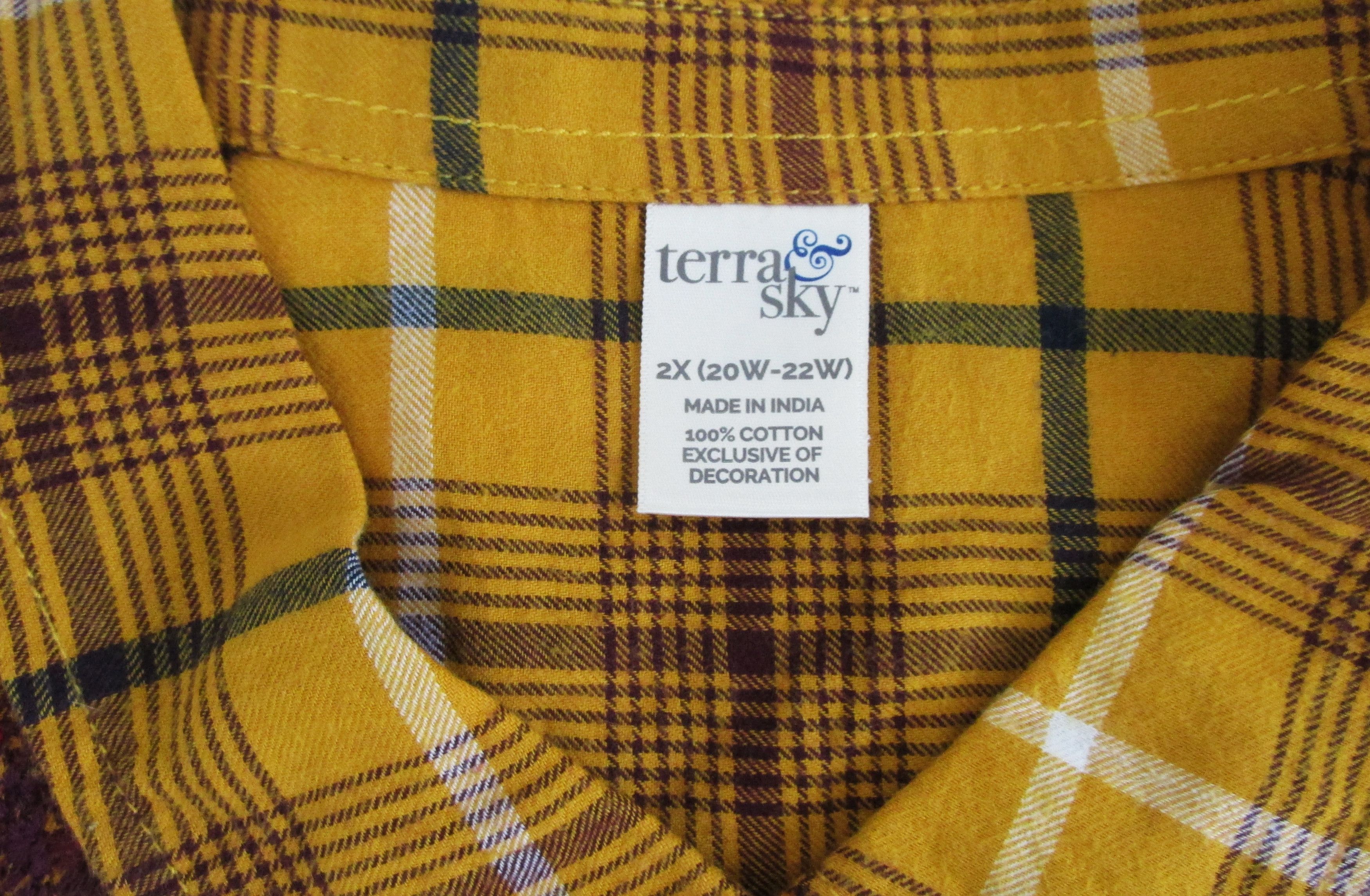 Other Terra & Sky Women's Embroidered Cotton Shirt Size 2X Size XXL / US 16-18 / IT 52-54 - 3 Thumbnail