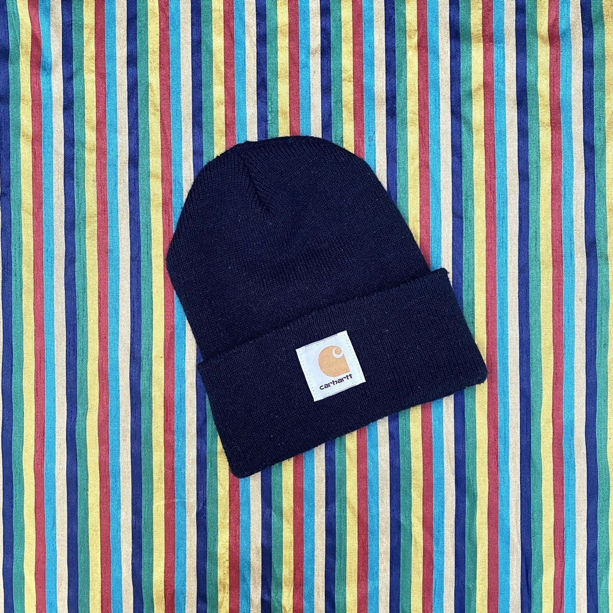 Carhartt CARHARTT BEANIE F14 Snow Cap Knit Cuffed Workwear Black Size ONE SIZE - 1 Thumbnail