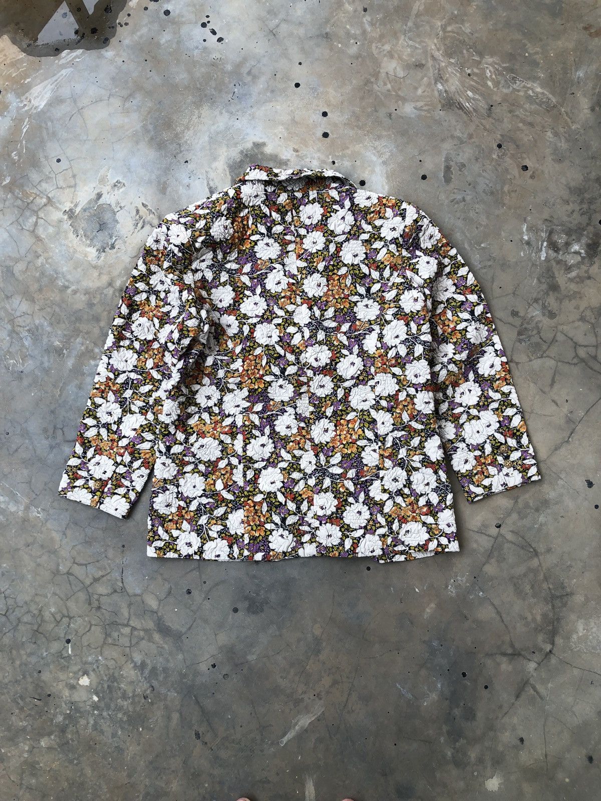 Designer Vintage Olivia Jacket Blazer Floral Flowers Made In Japan Size M / US 6-8 / IT 42-44 - 8 Thumbnail
