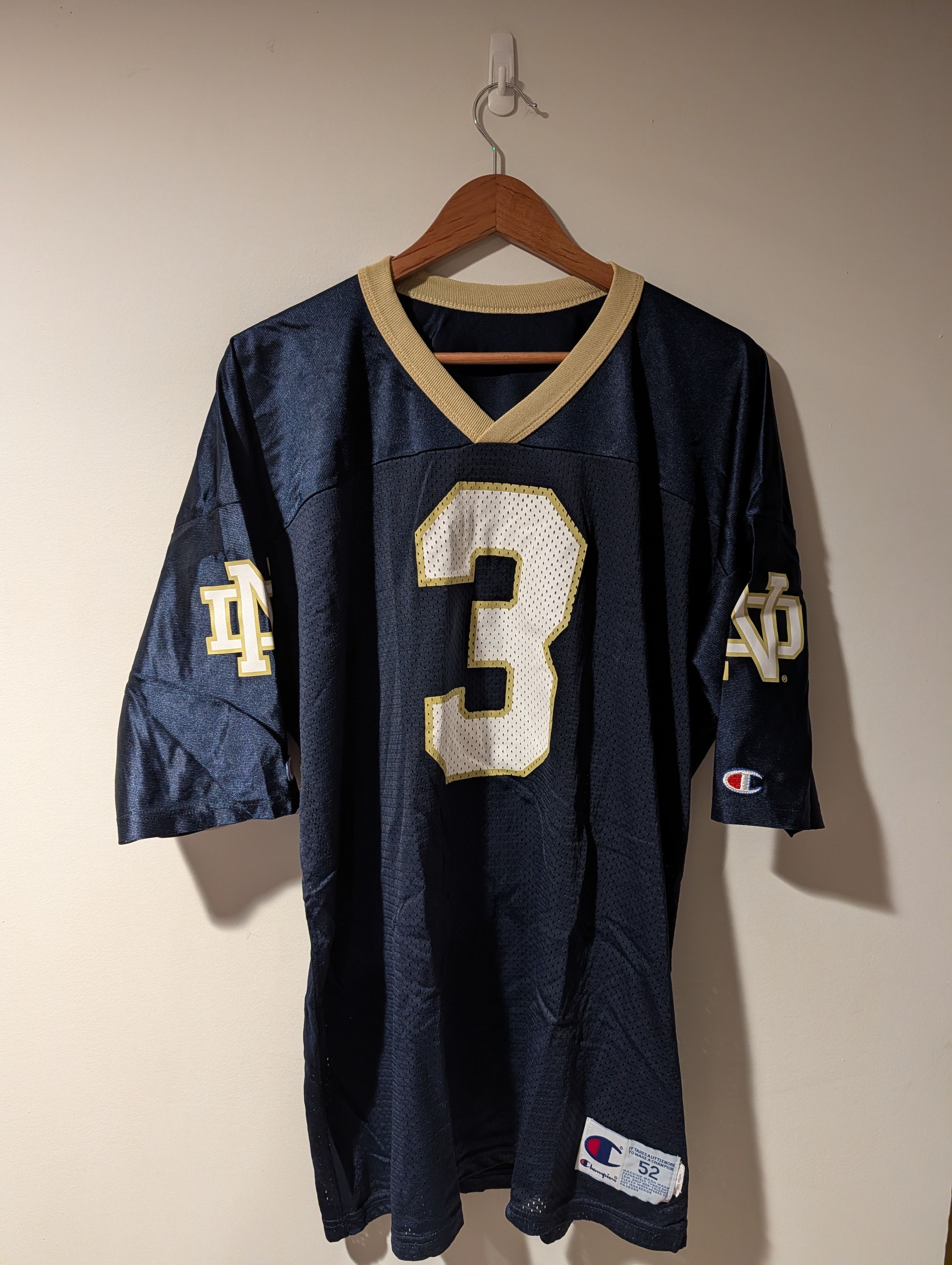 Champion Vintage 90s Champion Notre Dame Fighting Irish Jersey Mesh Size US XL / EU 56 / 4 - 1 Thumbnail