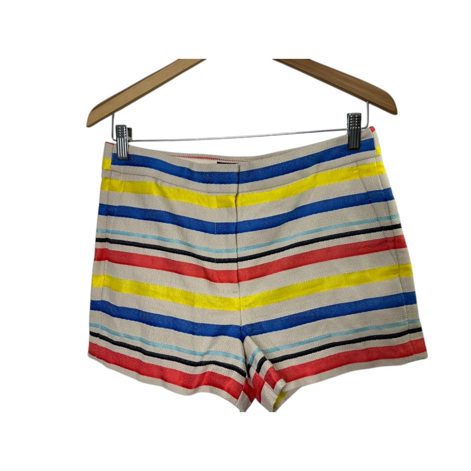 J.Crew J Crew Jacquard Basket Weave Colorful Stripe 3" Shorts 6 New Size 28" / US 6 / IT 42 - 5 Thumbnail