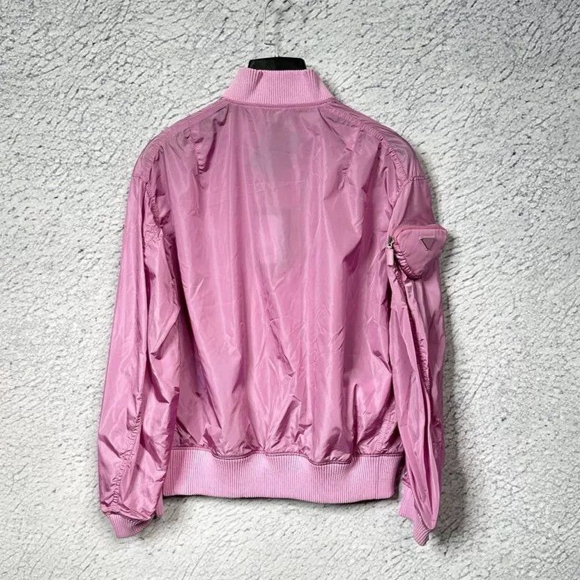 Prada Prada Pink Re-Nylon Triangle Logo Bomber Jacket IT 36 Size XS / US 0-2 / IT 36-38 - 1 Thumbnail