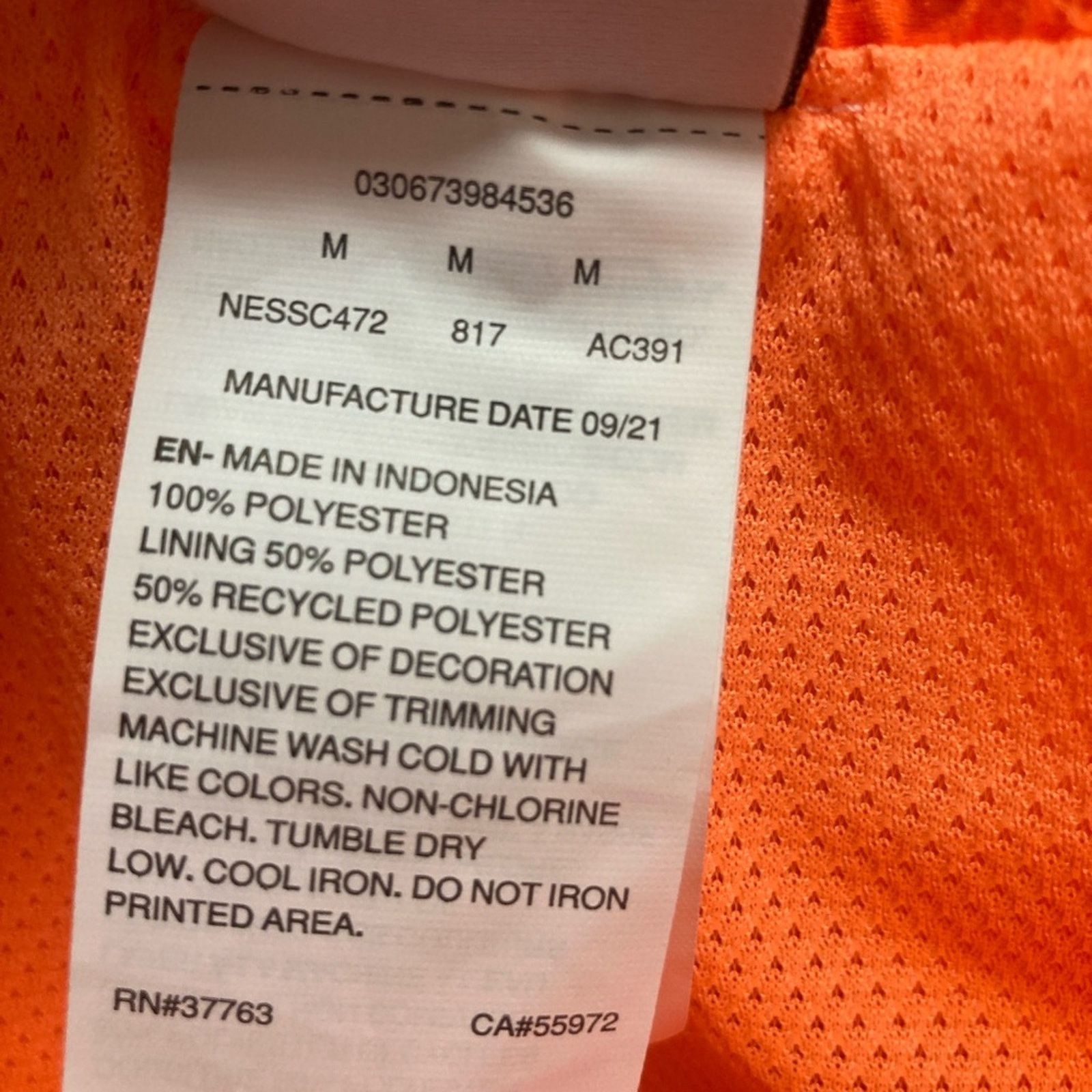 Nike Nike Men Orange Swim Trunks Size Medium with Pockets Size US 30 / EU 46 - 8 Thumbnail