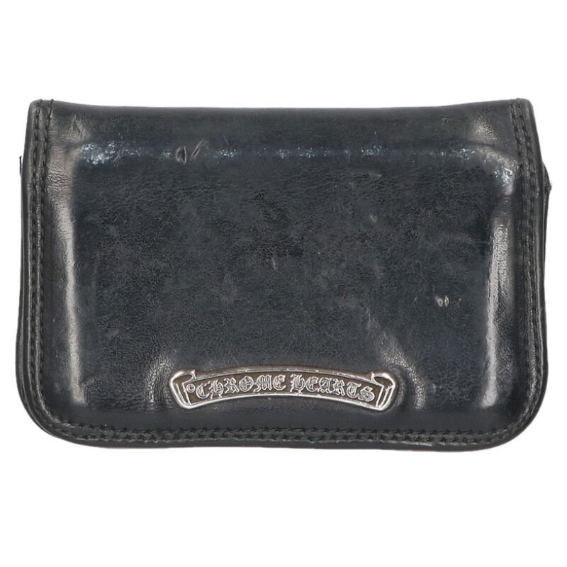 Chrome Hearts Chrome Hearts Vintage Leather card case Black x Silver Size ONE SIZE - 1 Thumbnail