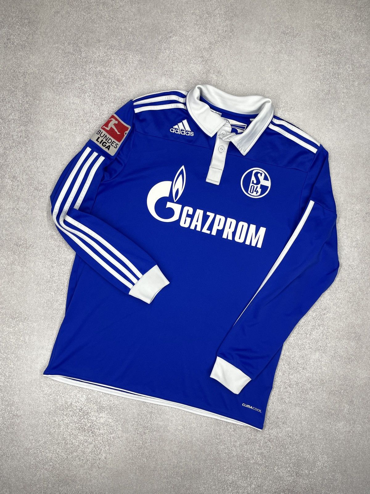 Adidas Adidas Schalke Pukki 20 Bundes Liga Polo Longsleeve Jersey Size US S / EU 44-46 / 1 - 1 Thumbnail