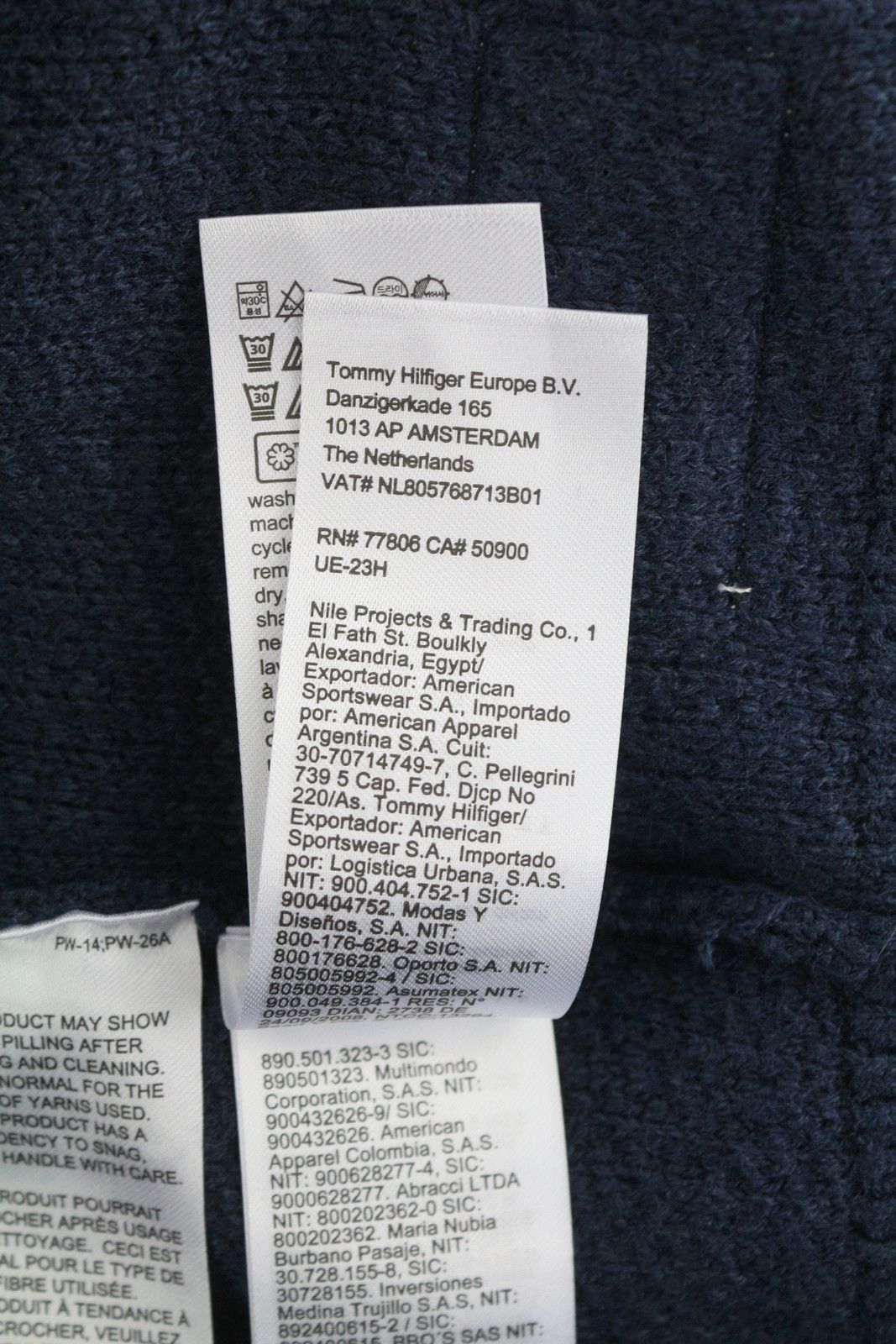 Tommy Hilfiger REQ STRUCTURED XL Navy Stretch Knit Jumper 87388 Size US XL / EU 56 / 4 - 9 Thumbnail