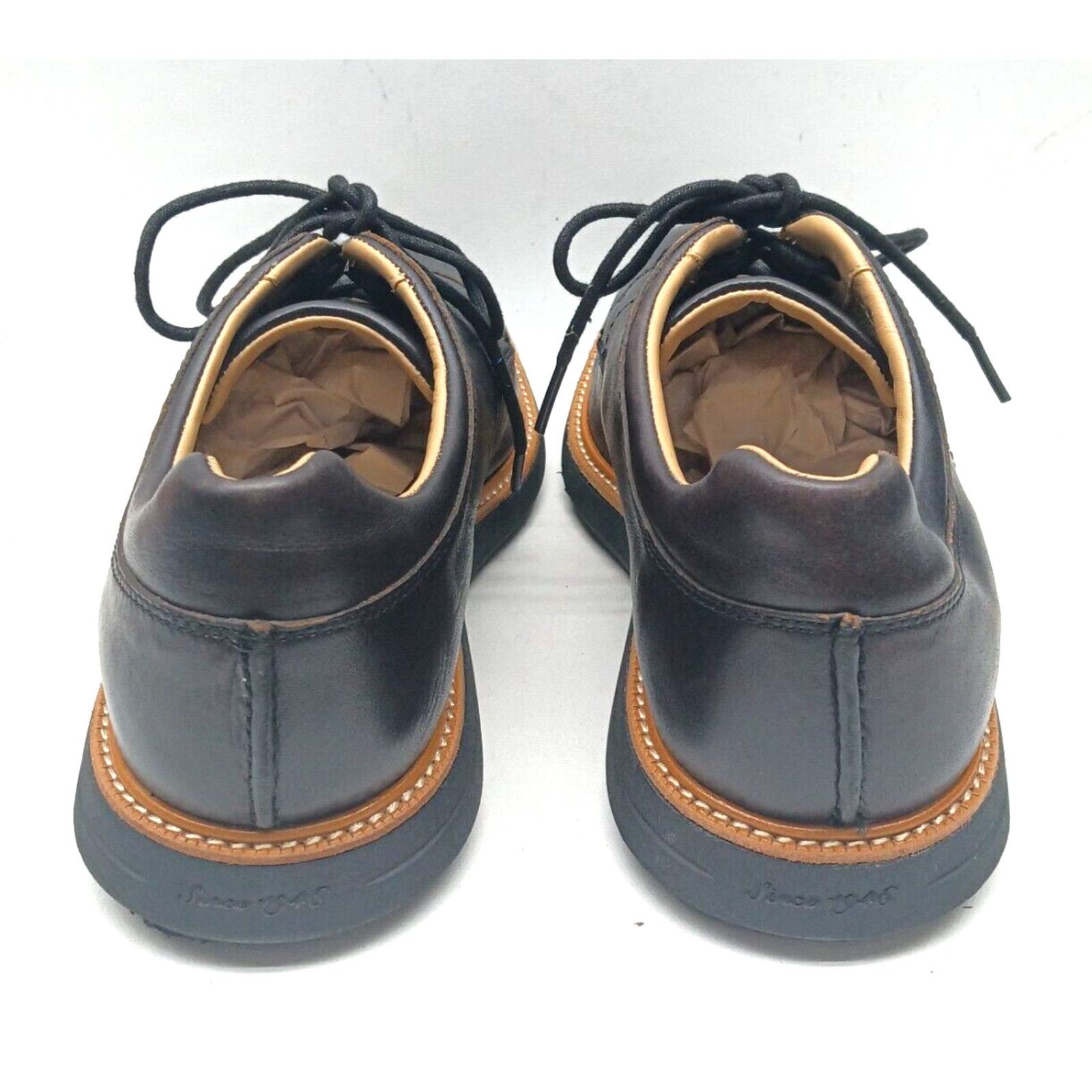 Sebago Sebago Men Black Smyth Leather Oxford Shoes 11M [B130267] Size US 11 / EU 44 - 3 Thumbnail