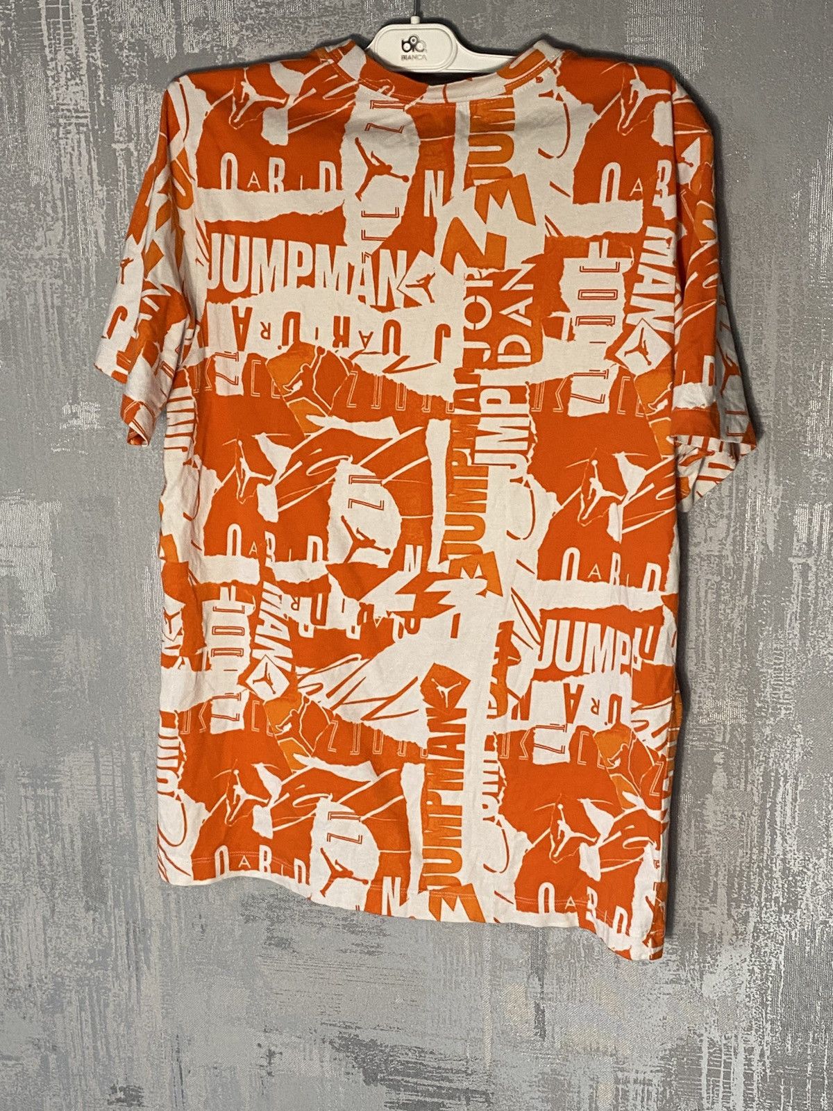 Jordan Brand Air Jordan White Orange Full Print T shirt Graffiti Retro Size US S / EU 44-46 / 1 - 2 Thumbnail