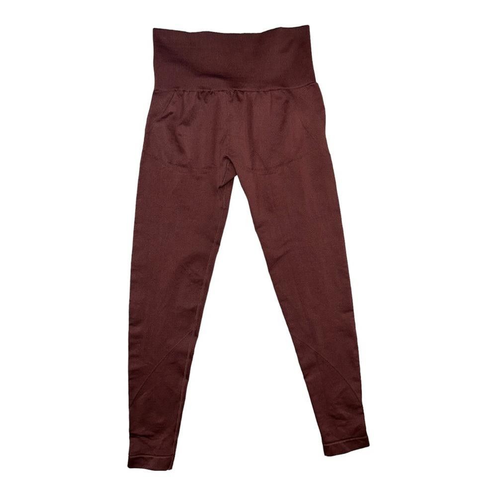 Designer NWOT Mauve High Waist Compression Workout Leggings M Size 32" / US 10 / IT 46 - 3 Thumbnail