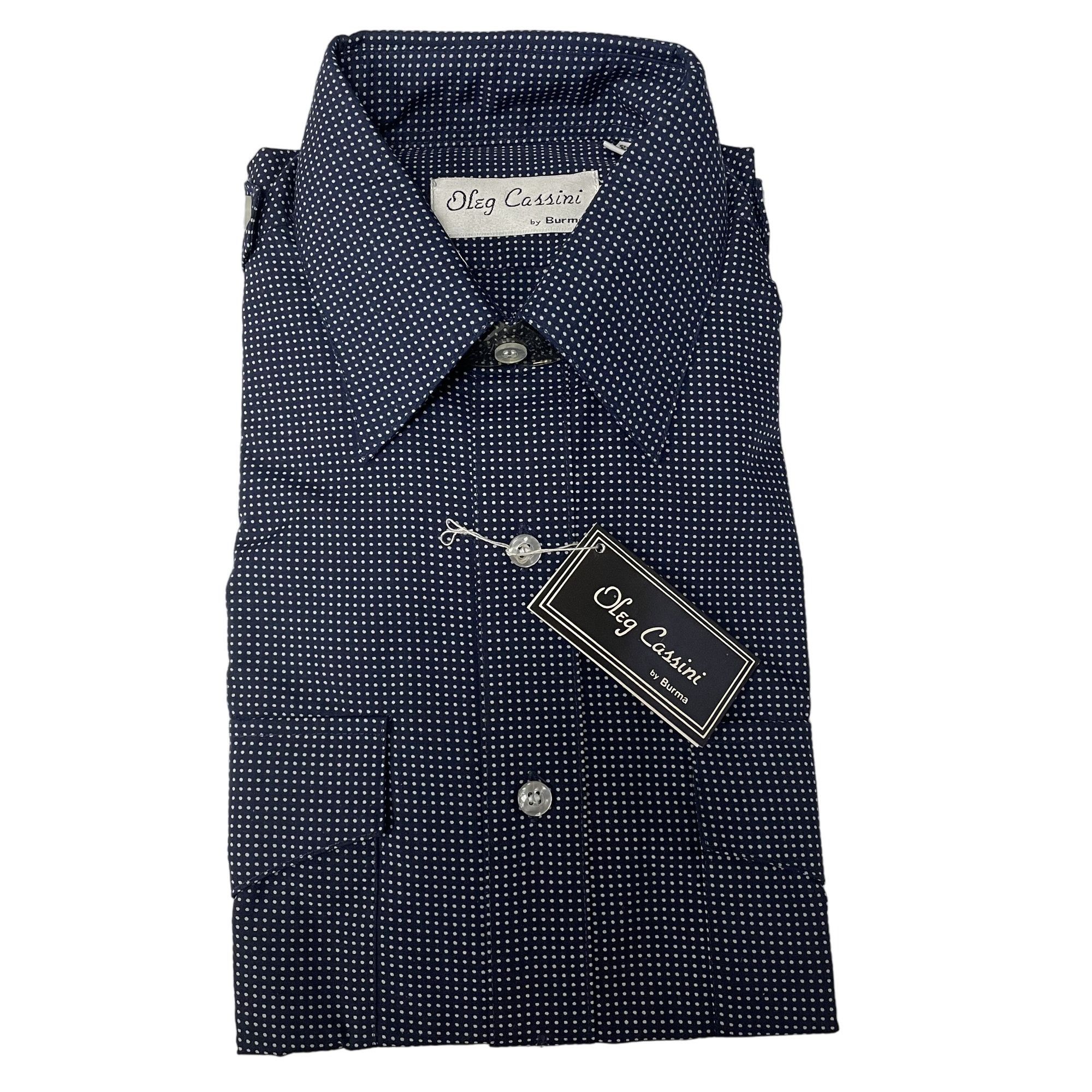 Oleg Cassini NoS NiB Vtg Oleg Cassini Burma ATOMIC Micro Dot Shirt Size US M / EU 48-50 / 2 - 4 Thumbnail