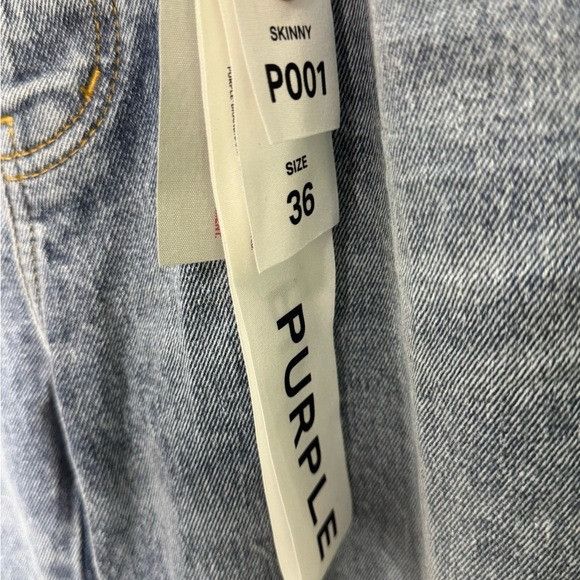 Purple Brand PURPLE BRAND P001 MID INDIGO SPOW424 SKINNY SHADOW SEAM SIZE Size US 36 / EU 52 - 5 Thumbnail
