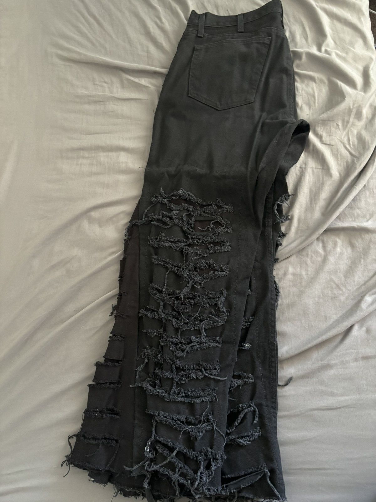 Other Distressed & Flared Black Denim Size US 38 / EU 54 - 4 Thumbnail