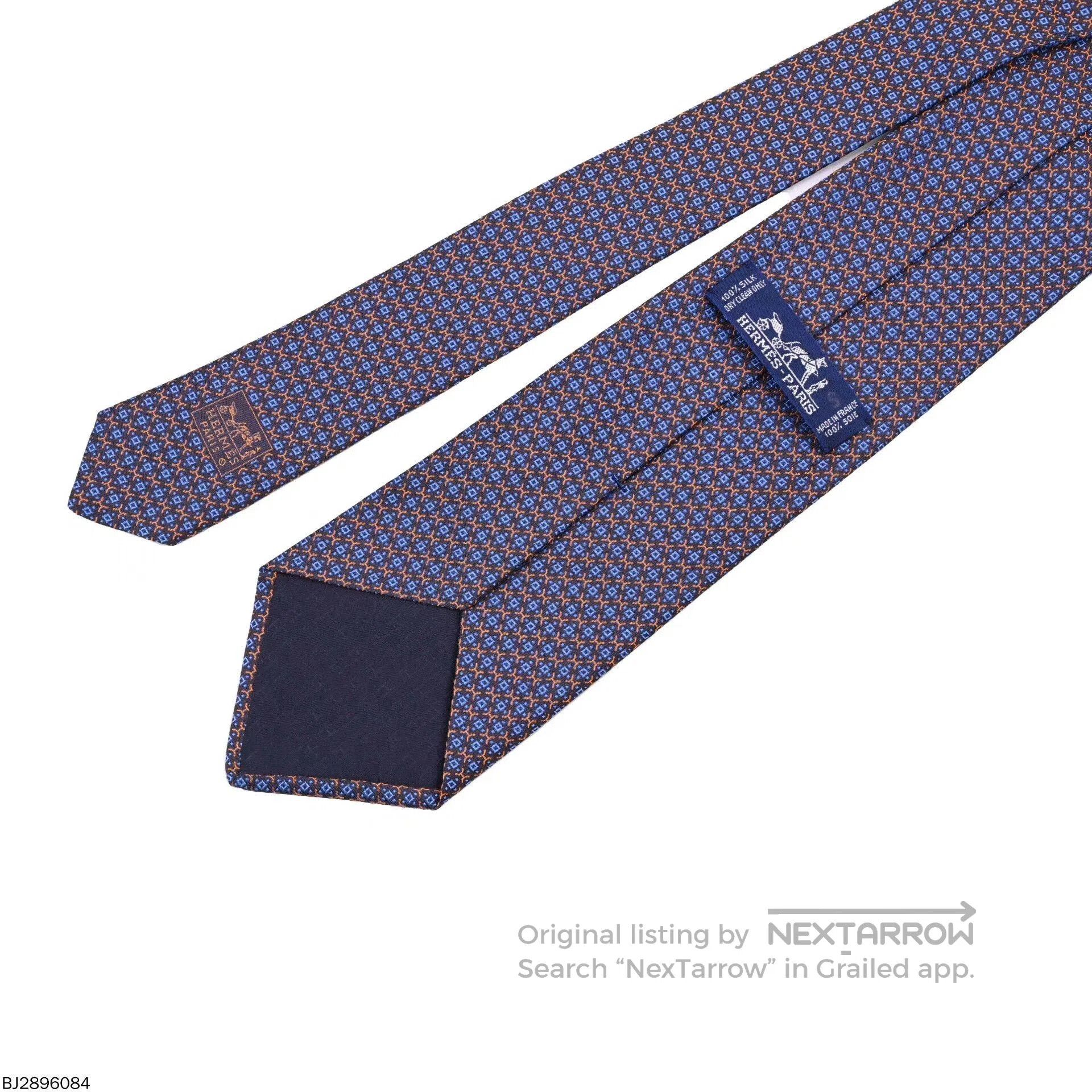Hermes hermès tie 144x9 purple and orange. Size ONE SIZE - 3 Thumbnail