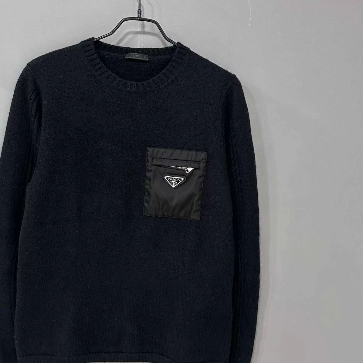Prada Prada Triangle Logo Wool Knit Sweater 48 Size US M / EU 48-50 / 2 - 2 Thumbnail