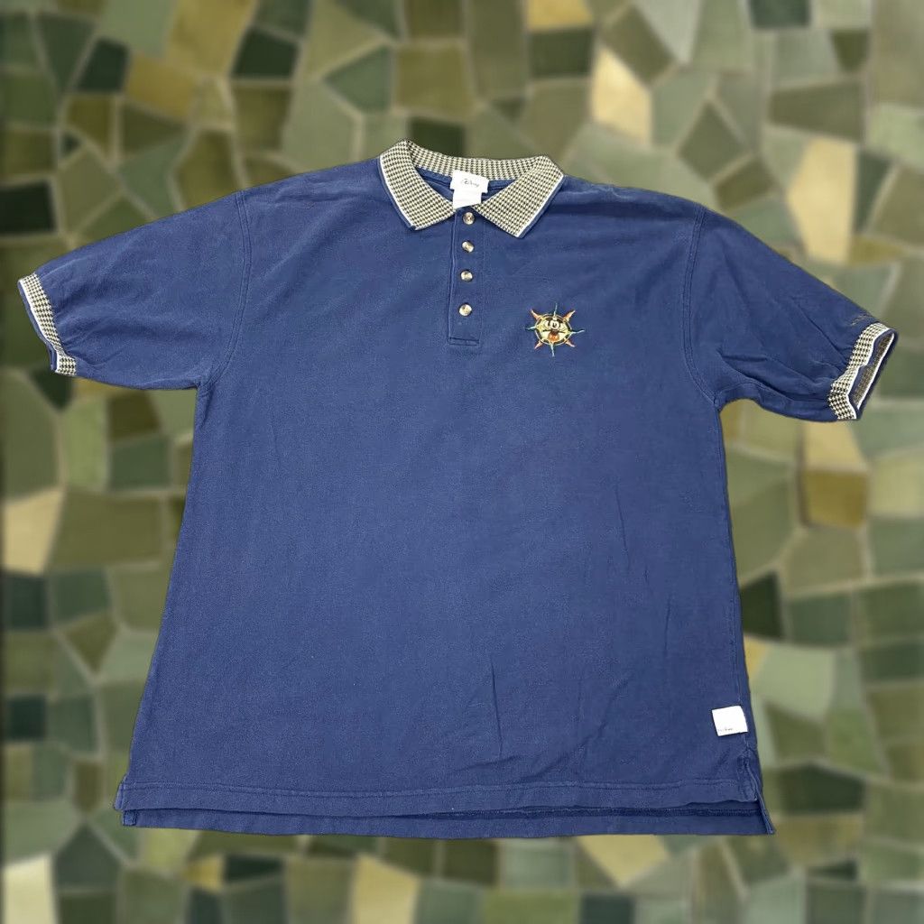 Disney VINTAGE Disney Walt Disney World Polo Shirt Mens Large Blue Mickey Compass Nautical Size US L / EU 52-54 / 3 - 1 Thumbnail