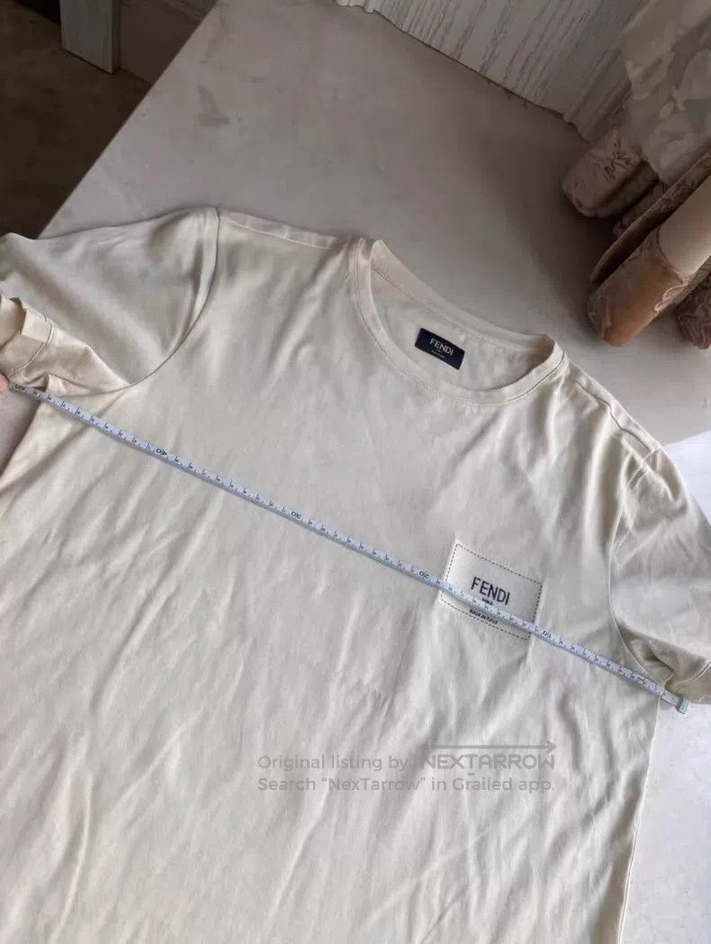 Fendi Fendi Men's logo embroidered short sleeve T-shirt Size US S / EU 44-46 / 1 - 4 Thumbnail