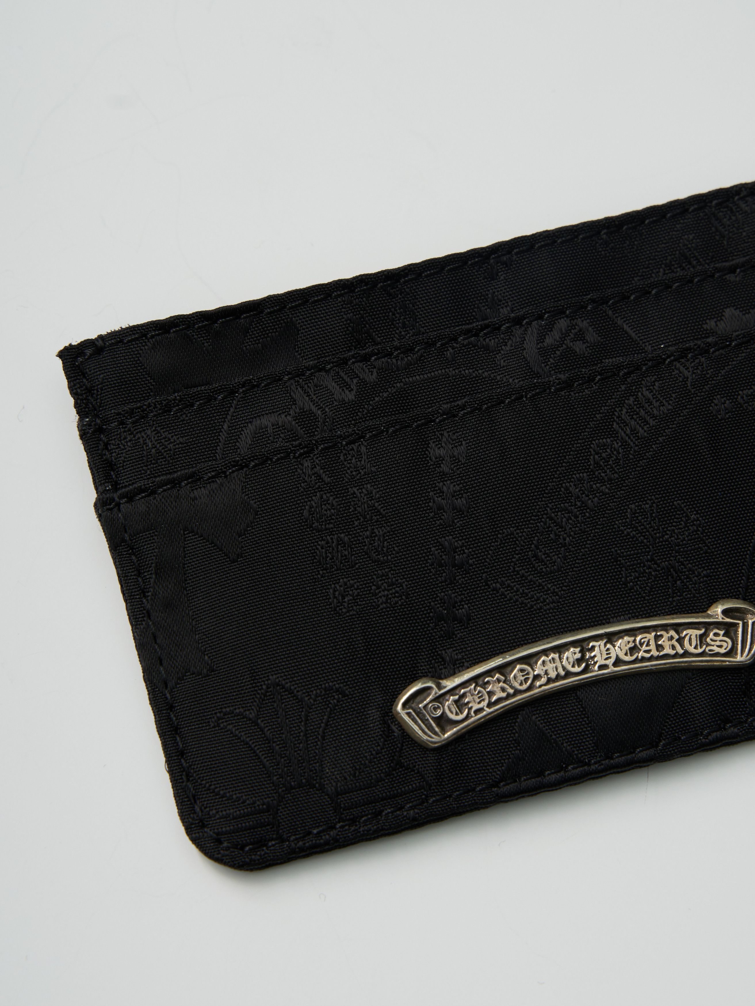 Chrome Hearts Chrome Hearts Motif Nylon Scroll Label Card Holder Black Size ONE SIZE - 3 Thumbnail