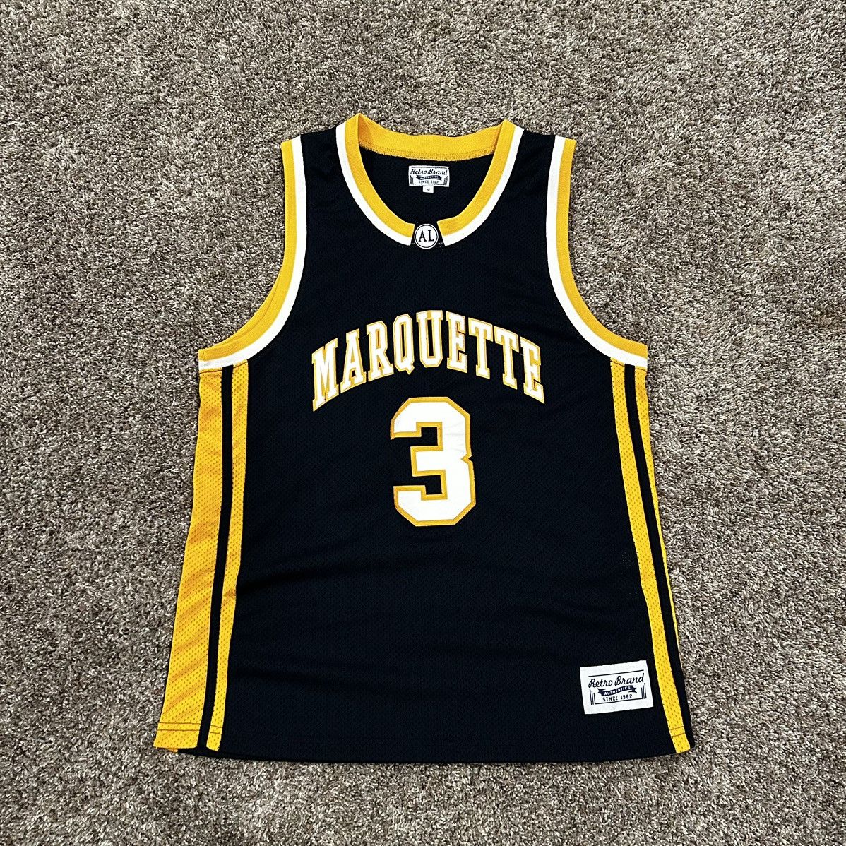 Retro Brand Vintage Dwyane Wade Marquette Basketball Jersey