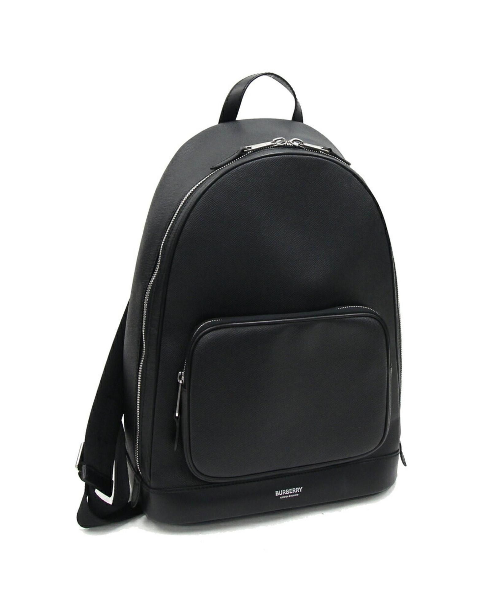 image of Burberry Sophisticated Leather Backpack in Black, Men's
