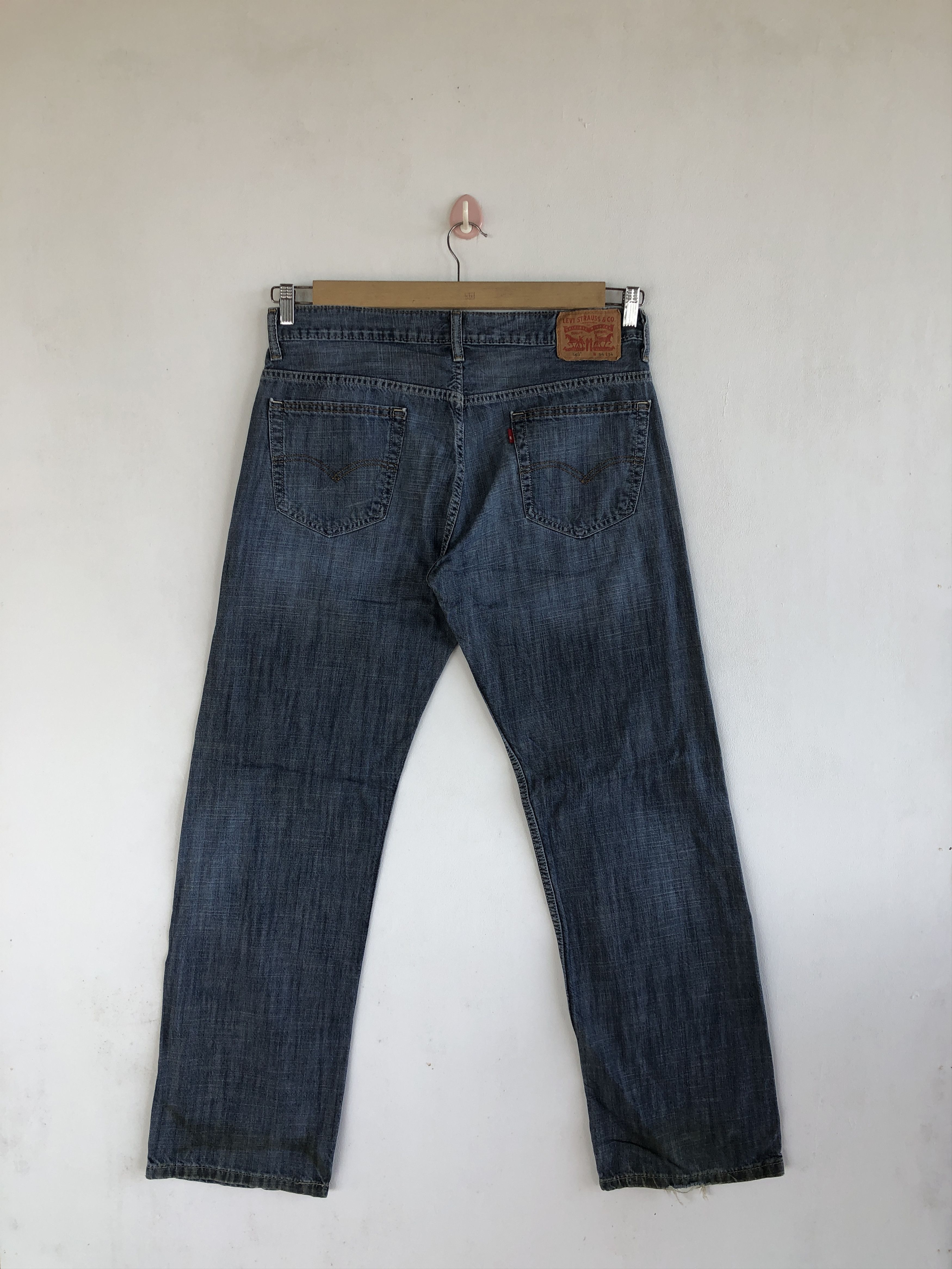 Levi's Crazy Y2K Baggy Levi's 569 Jeans Dark Blue Levis Cyber Denim Size US 34 / EU 50 - 2 Thumbnail