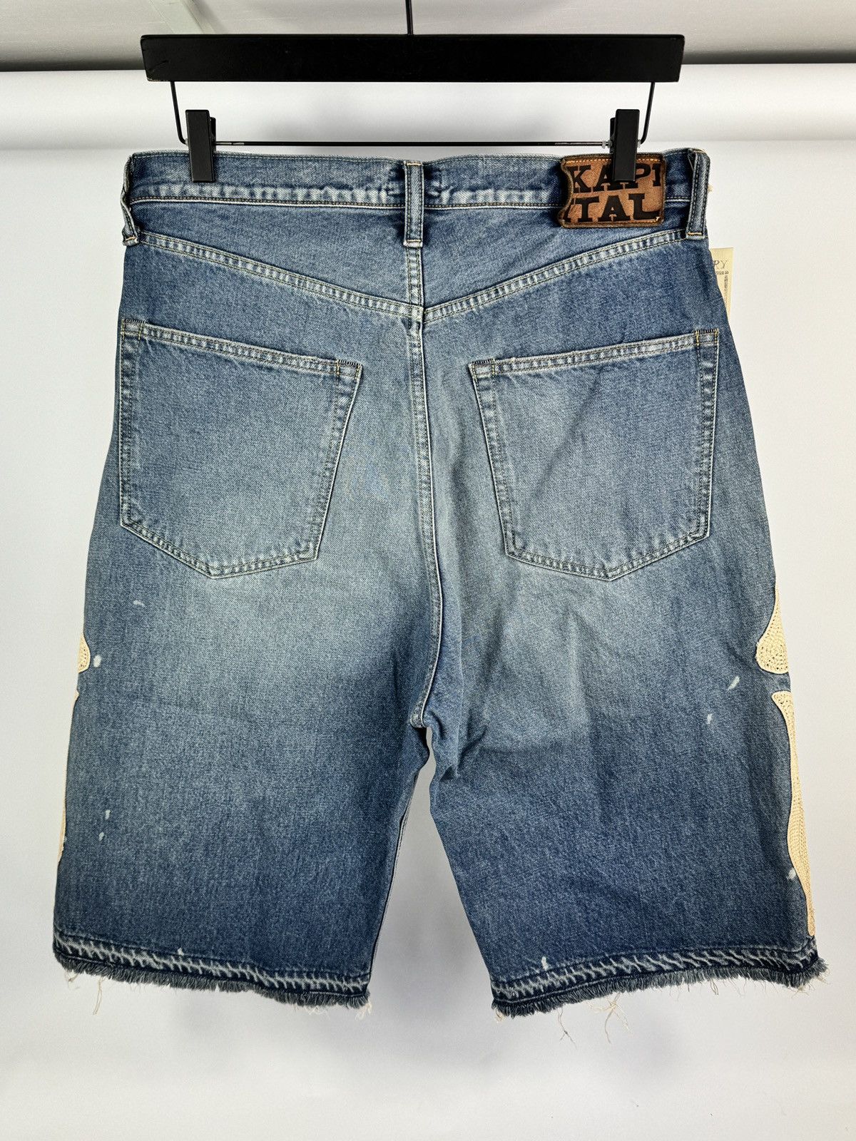 Kapital Bone X-ray embroidered 3 quarter denim shorts Size US 36 / EU 52 - 2 Thumbnail