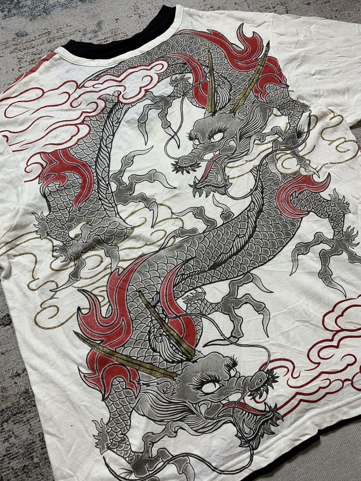 Beauty Beast × If Six Was Nine Japanese Triple Collar Sukajan Dragons Tshirt Undefined Size US M / EU 48-50 / 2 - 3 Thumbnail