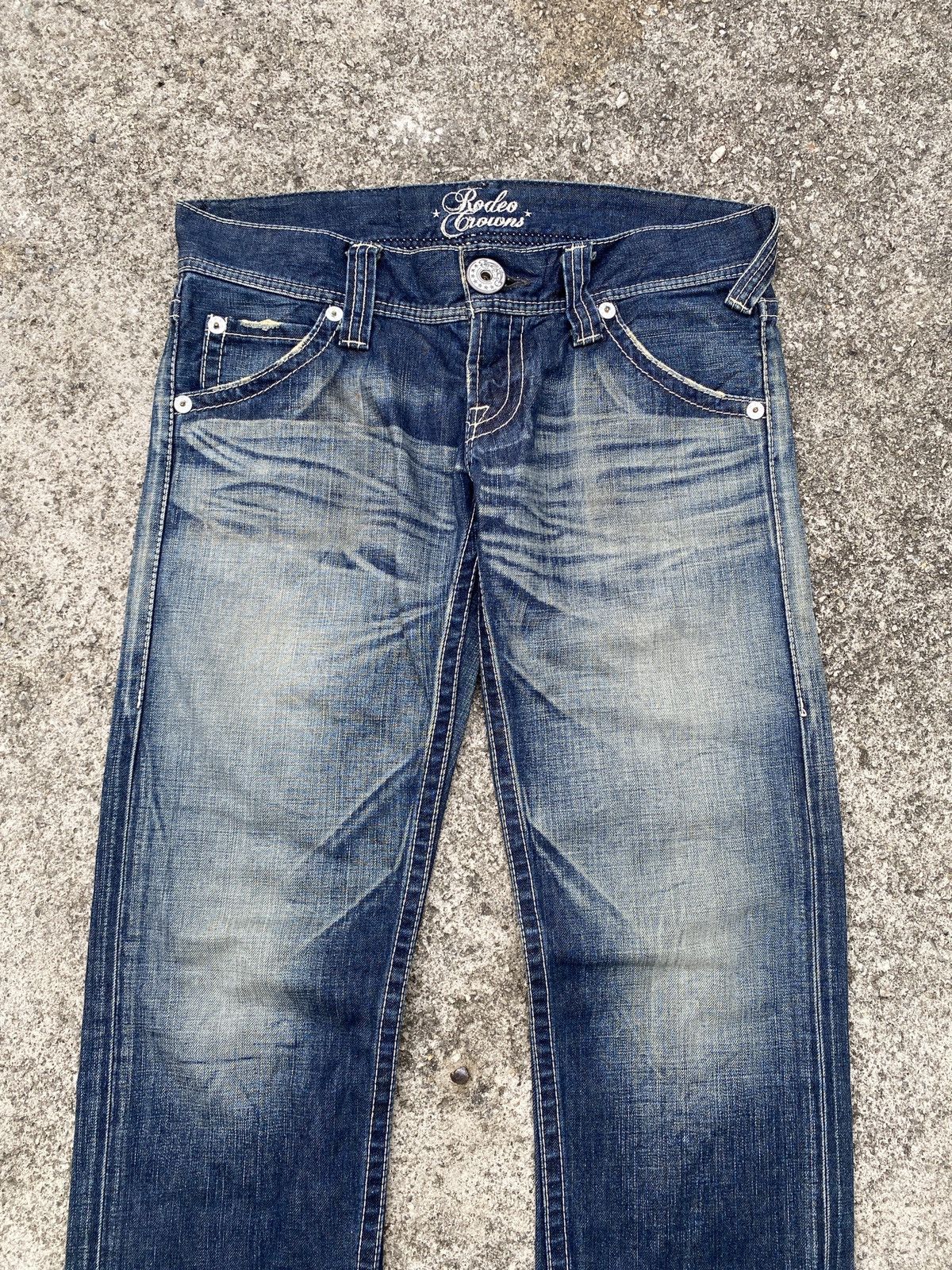 Japanese Brand Flare Rodeo Crown Japan Claw Marks Design Low Rise Denim Size US 30 / EU 46 - 5 Thumbnail