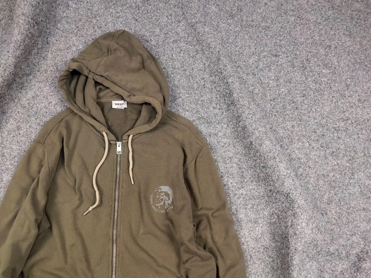 Diesel Vintage Diesel Military Logo Green Zip Hoodie Y2K Style Size US L / EU 52-54 / 3 - 2 Thumbnail