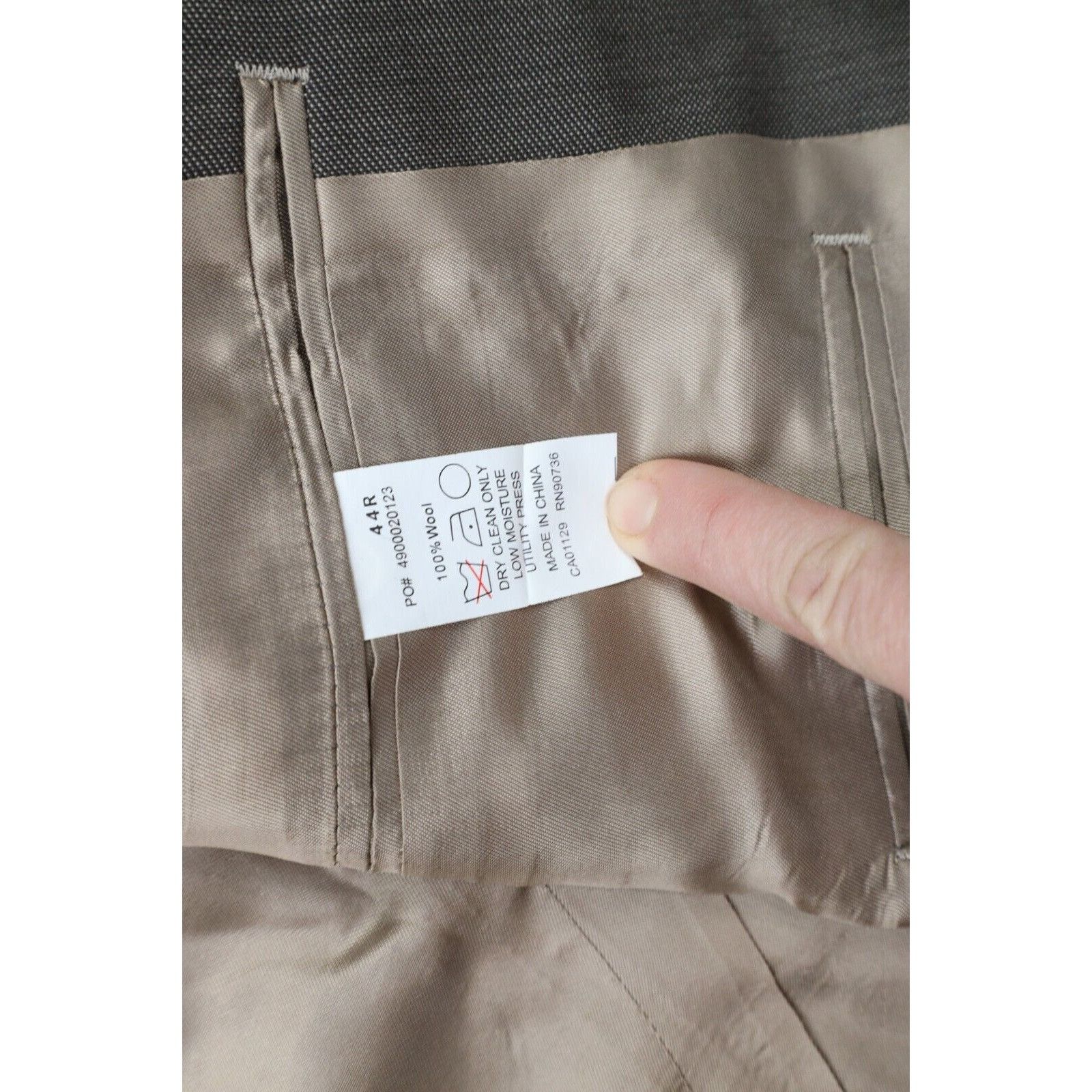 Calvin Klein Calvin Klein Wool 2 Piece Wedding Suit Brown Size 44R - 6 Thumbnail