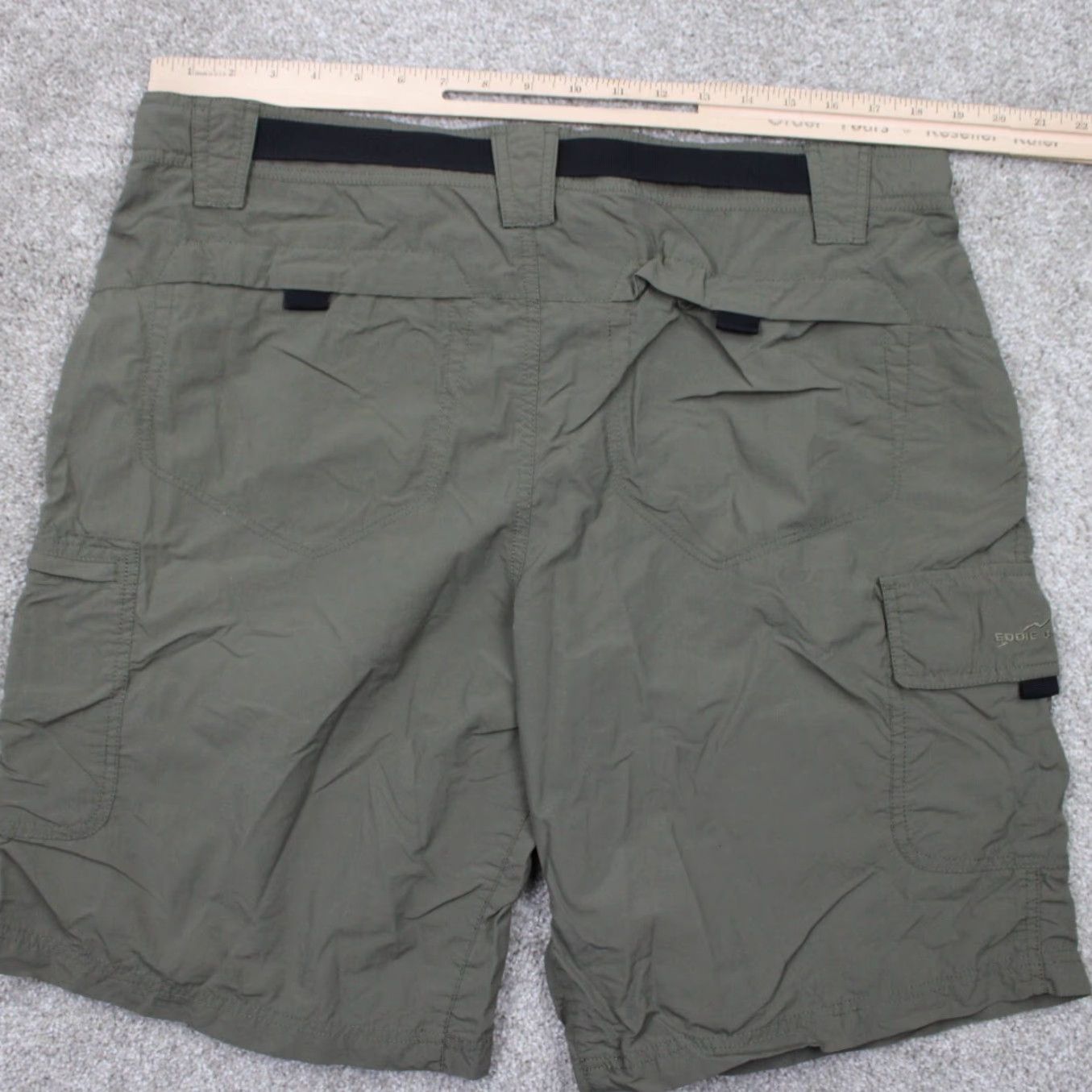 Eddie Bauer Eddie Bauer Mens 38 Sport Shorts Green Cotton Nylon Cargo Pocket 10" Inseam Belted Casual Travel Workwear Chin o Size US 38 / EU 54 - 6 Thumbnail