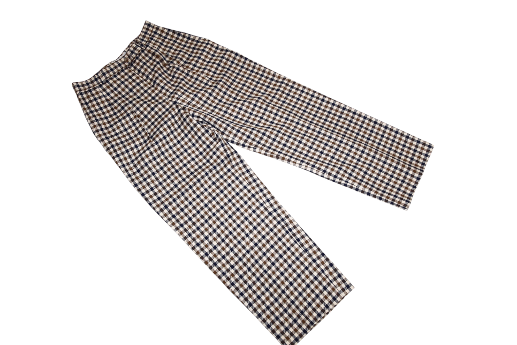 Aquascutum Aquascutum Carlton Check Ankle Trousers Wide Leg high waist Size 27" / US 4 / IT 40 - 3 Thumbnail