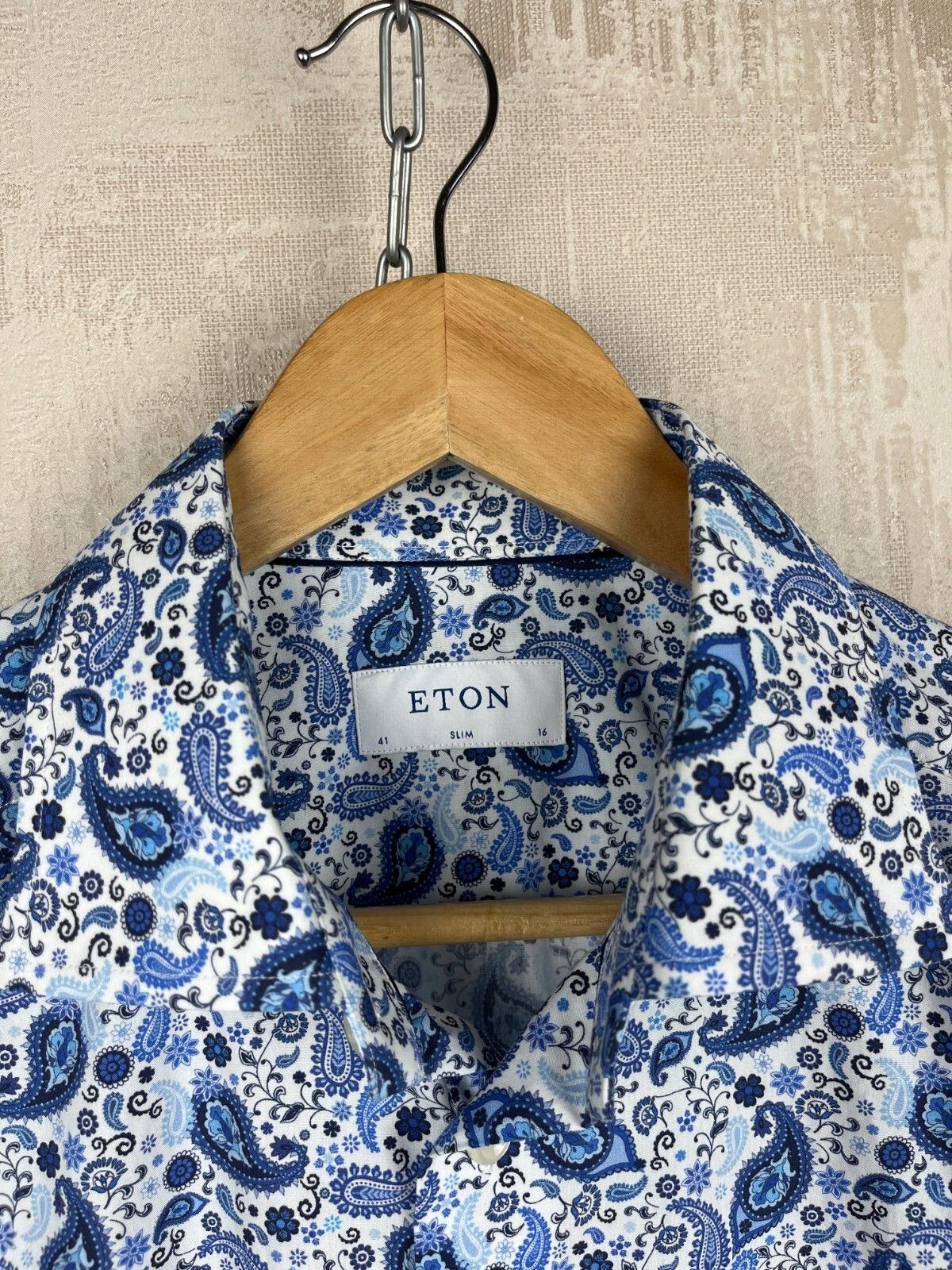 Eton Eton Paisley Formal Long Sleeve Shirt Slim Size US M / EU 48-50 / 2 - 4 Thumbnail