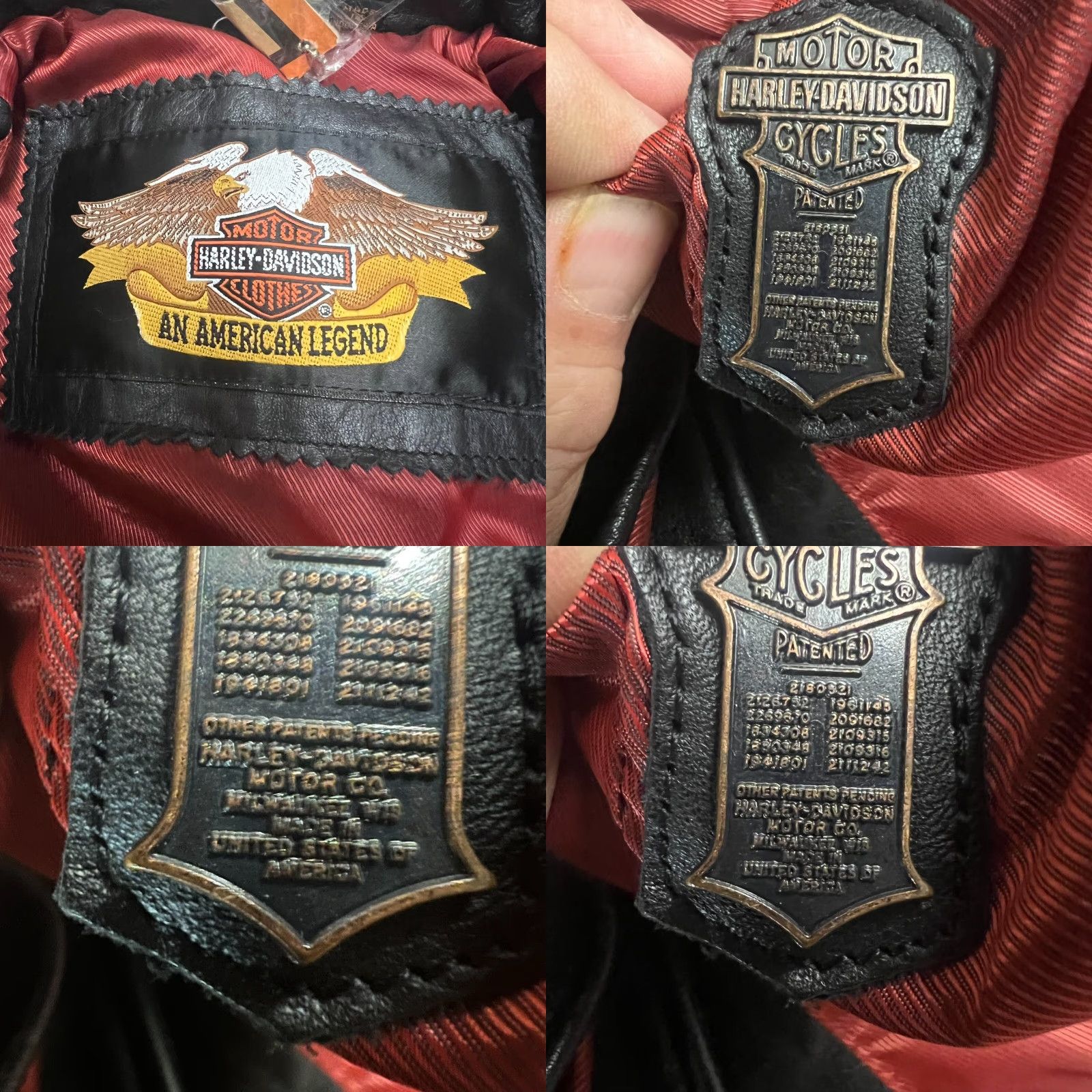 Harley Davidson Harley-Davidson Motorcycle Leather Rivet Jacket Women's Size M Chest 54 Black Logo Studded Zipper Satin Lined Mid-Length Pockets Size M / US 6-8 / IT 42-44 - 9 Thumbnail