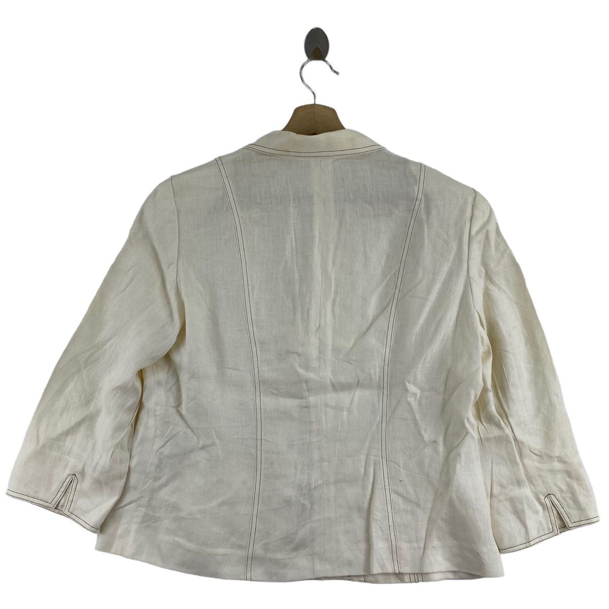 Vintage Vintage ROSACE Hong Kong Brand Cream Formal Tweed Coat Size M / US 6-8 / IT 42-44 - 3 Thumbnail