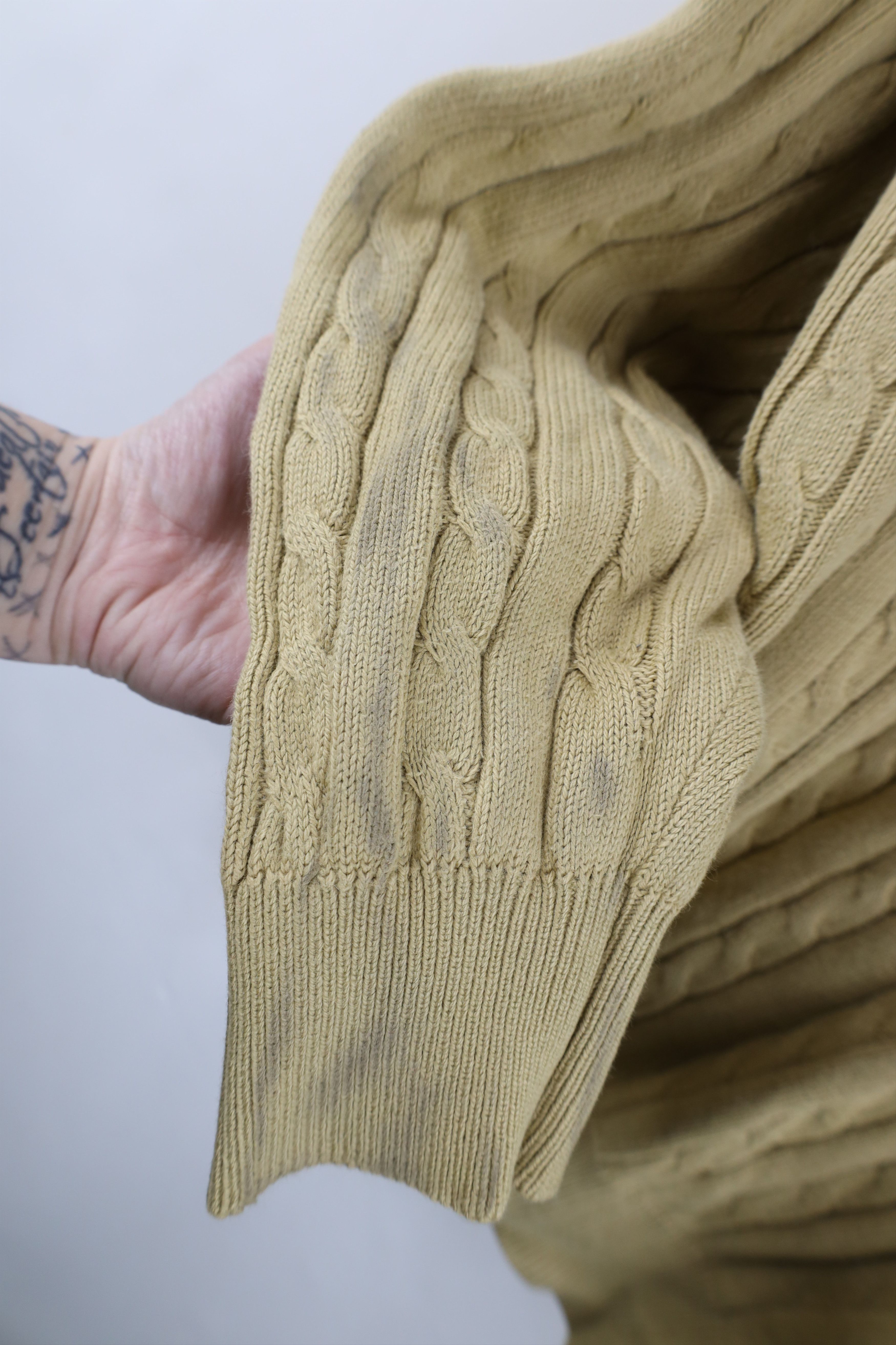 Vintage Vintage 90s Streetwear Chunky Cable Knit Crewneck Sweater Size US XL / EU 56 / 4 - 5 Thumbnail