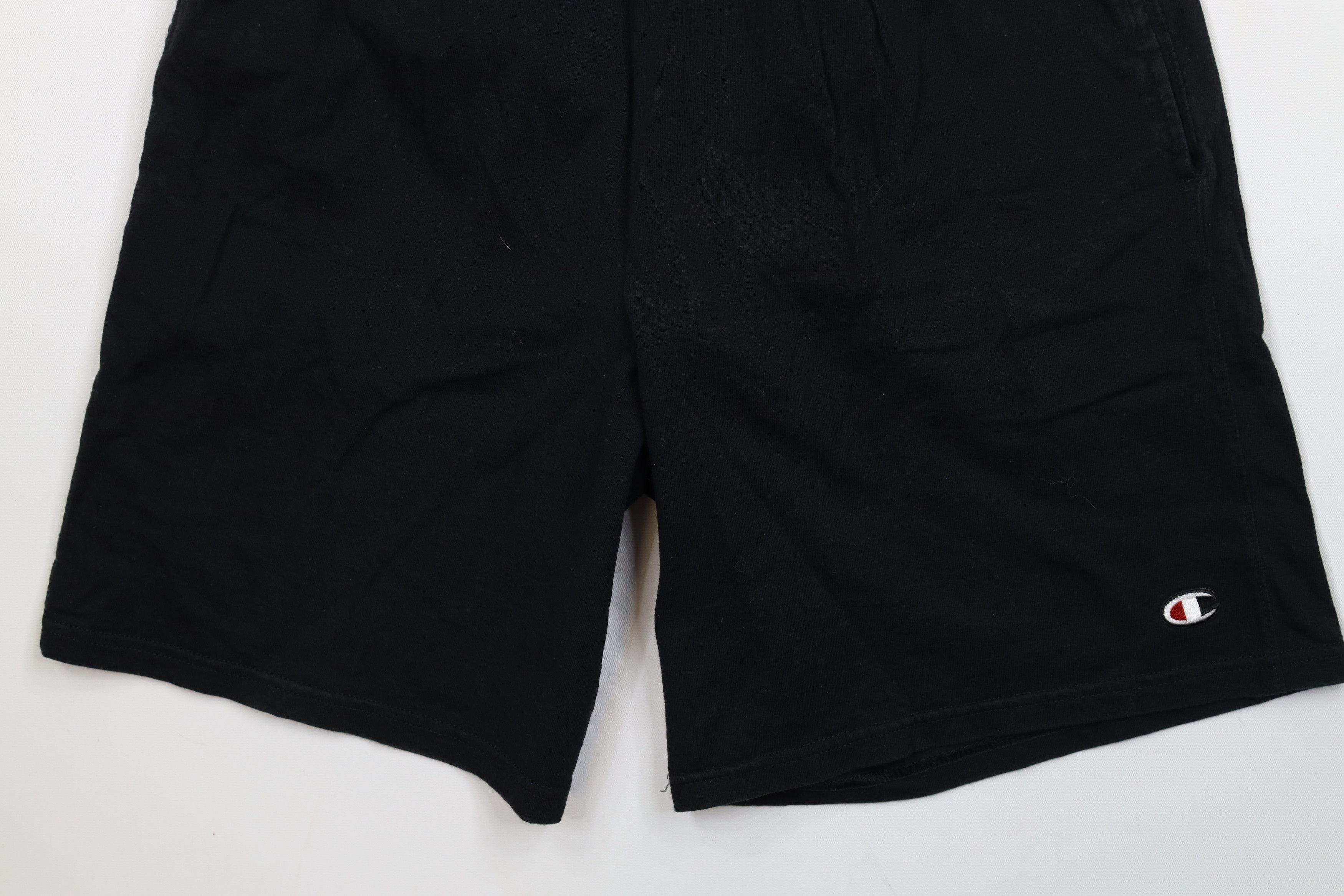 Champion × Vintage Vintage 90s Champion Classic Logo Above Knee Shorts Black Size US 32 / EU 48 - 4 Thumbnail