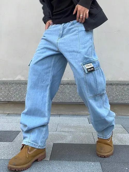 Jean Cargo Jeans Denim Loose fit Size US 34 / EU 50 - 1 Thumbnail